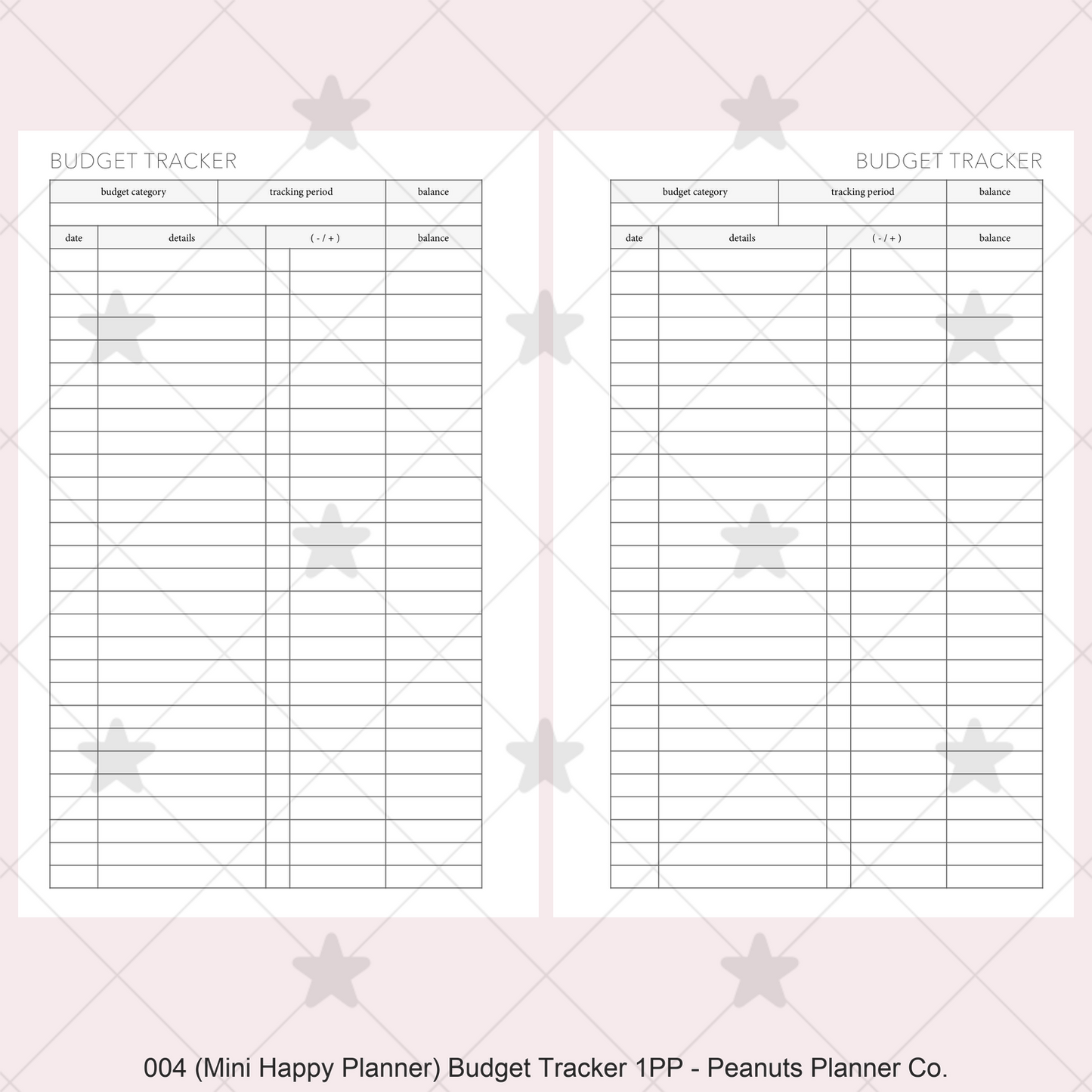 004: Budget Tracker 1PP