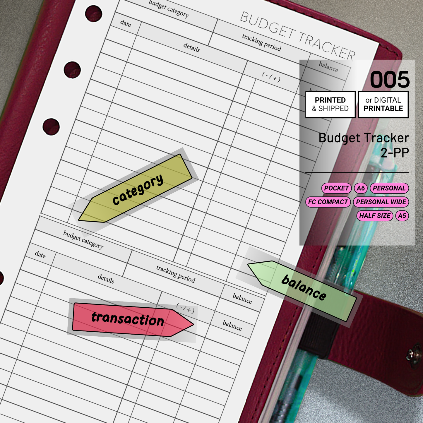 005: Budget Tracker 2PP