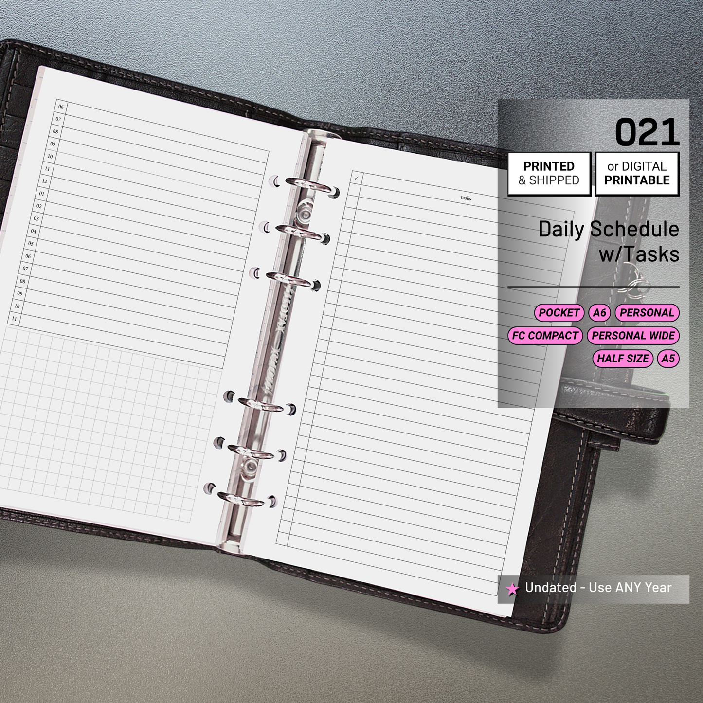 021: Daily Schedule & Tasks Do2P