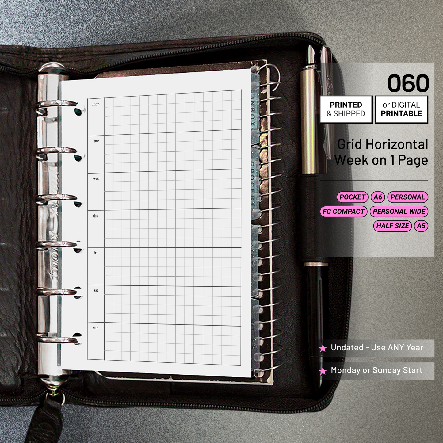 060: Horizontal Grid Weekly Wo1P