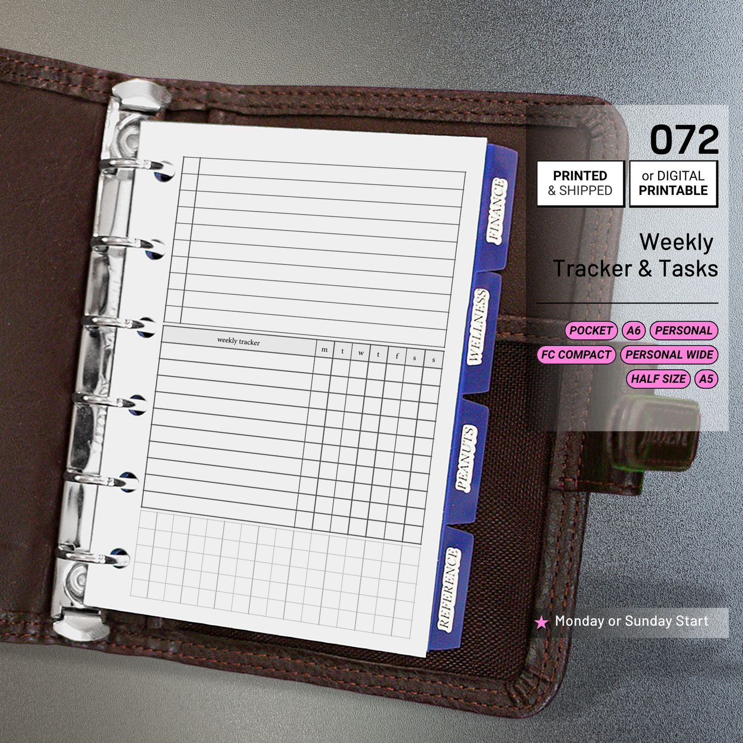 072: Weekly Tracker & Tasks