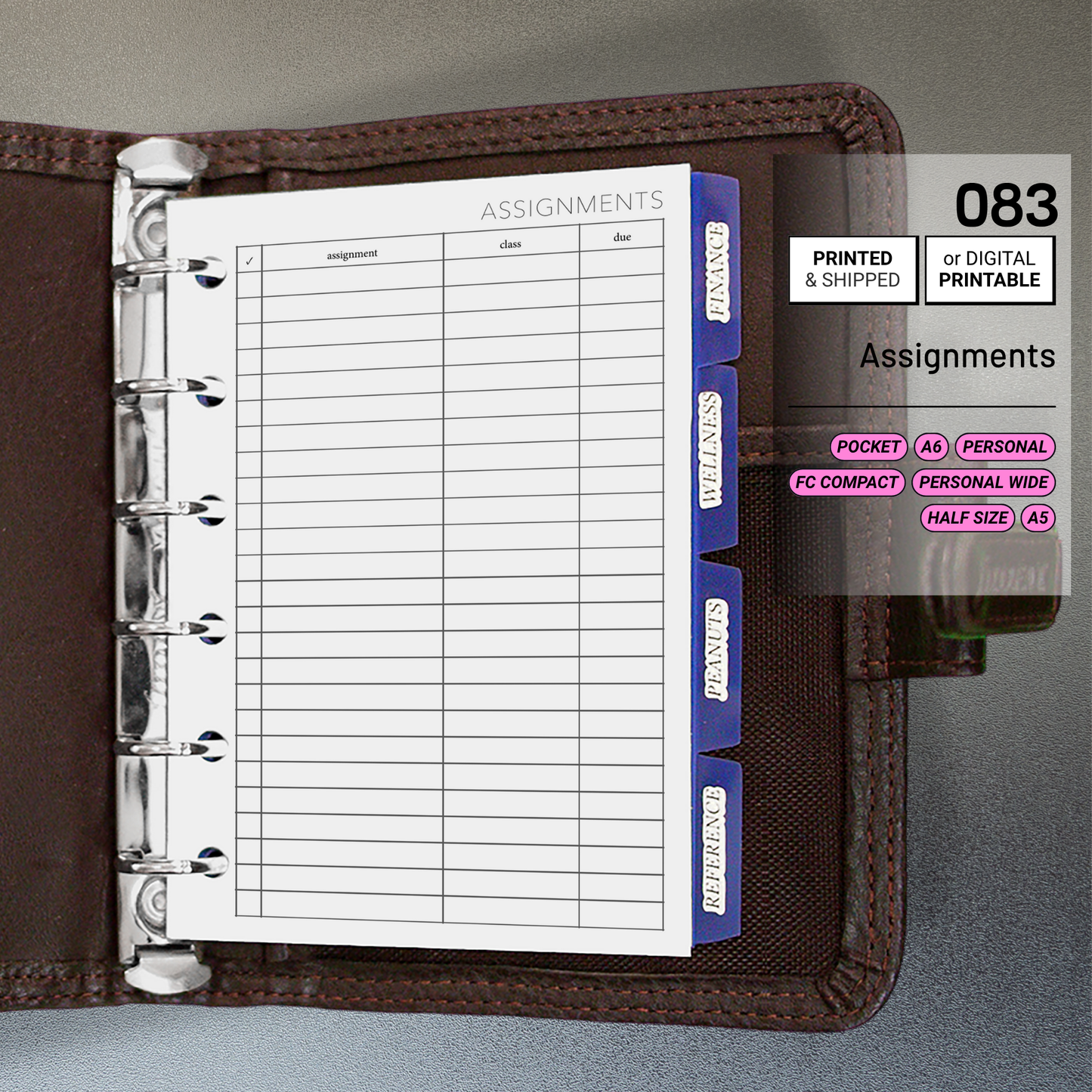 083: Assignments