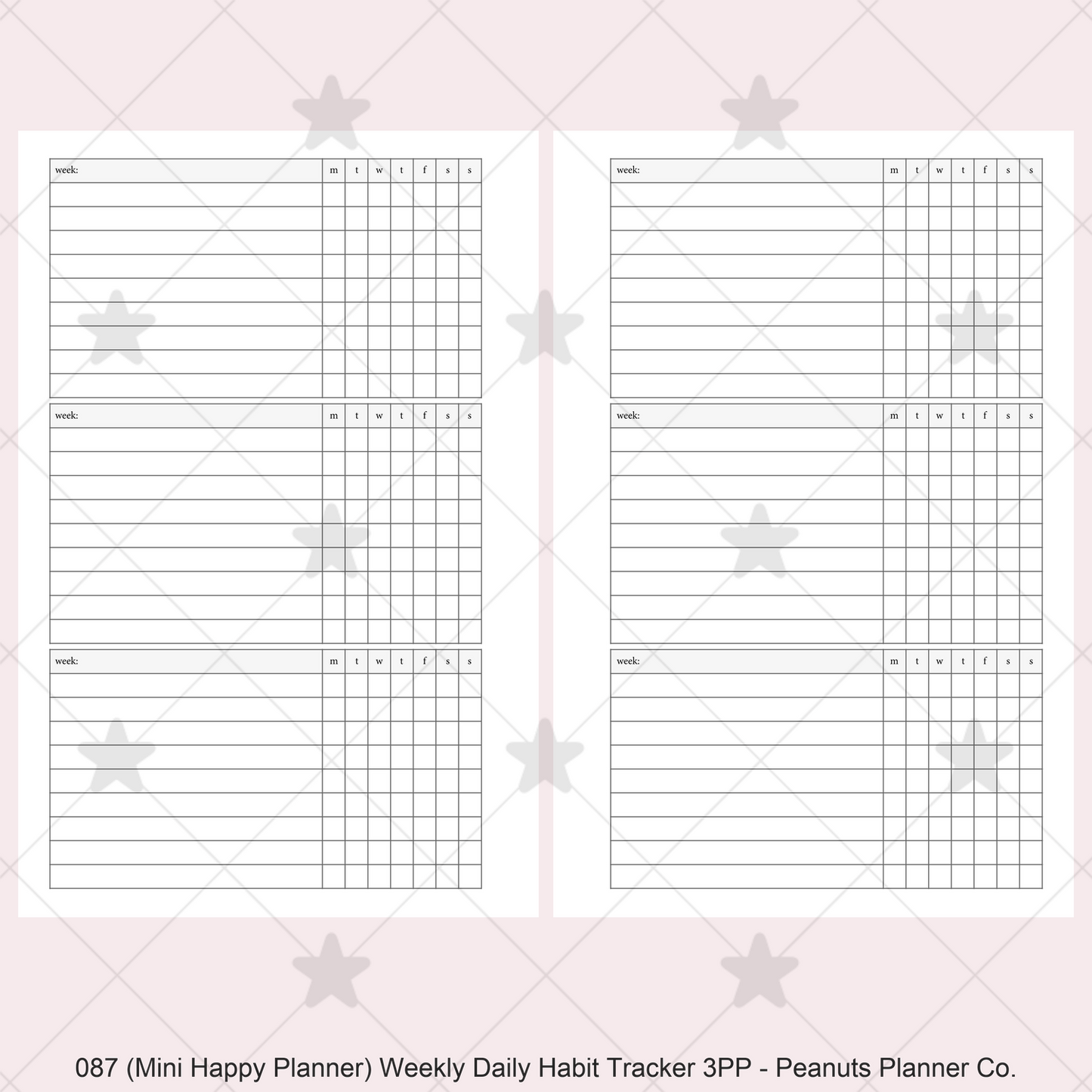087: Weekly Daily Habit Tracker 3PP