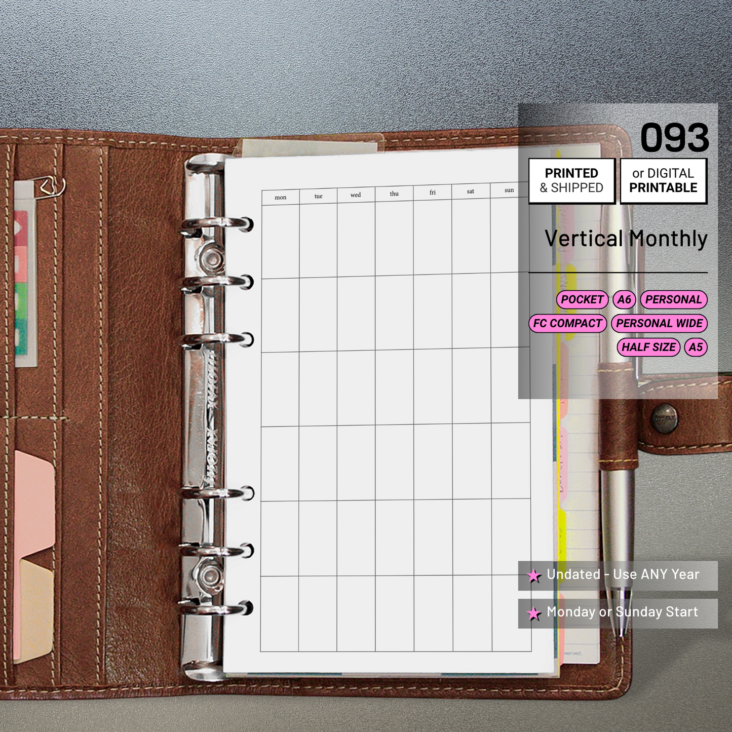 093: Vertical Monthly Mo1P