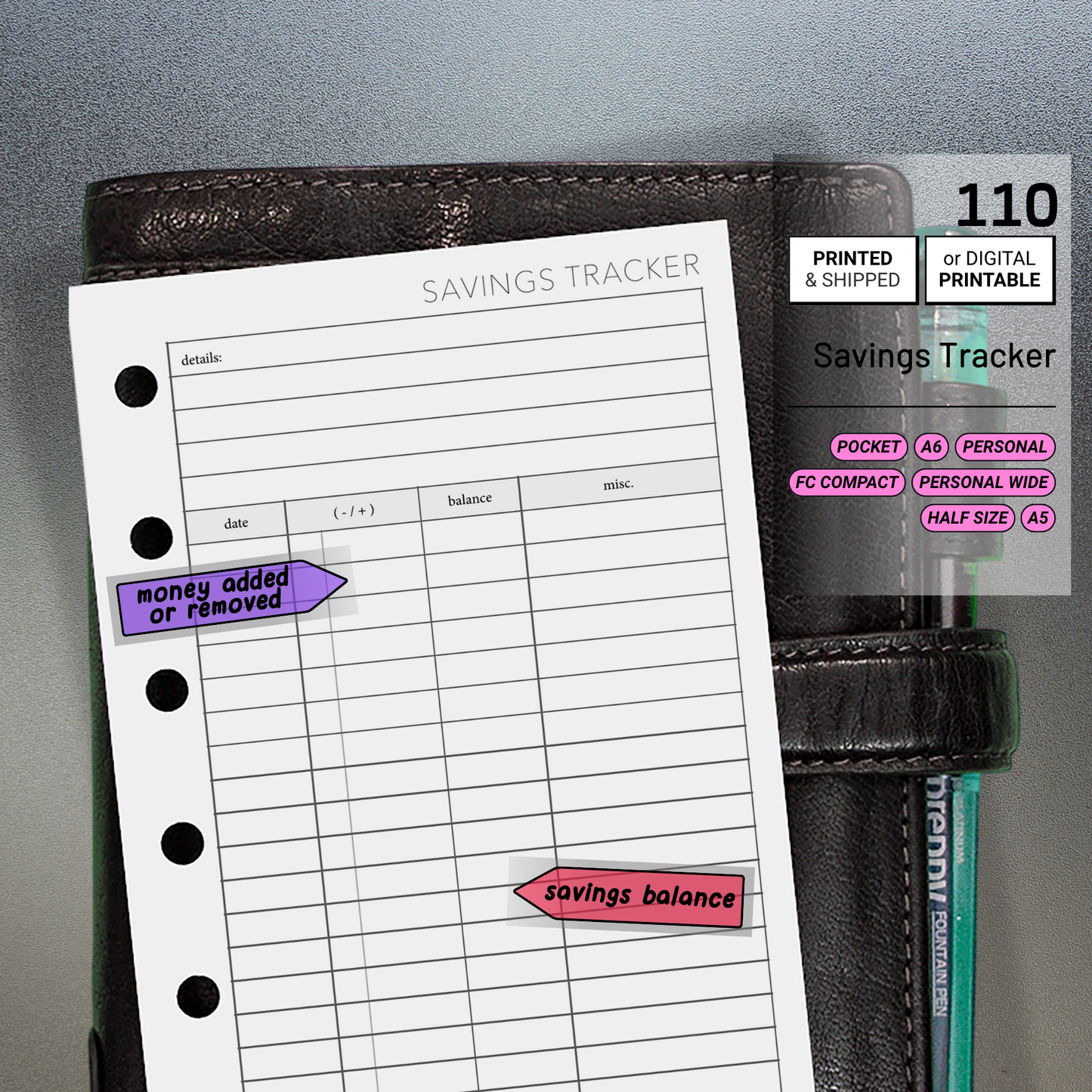110: Savings Tracker