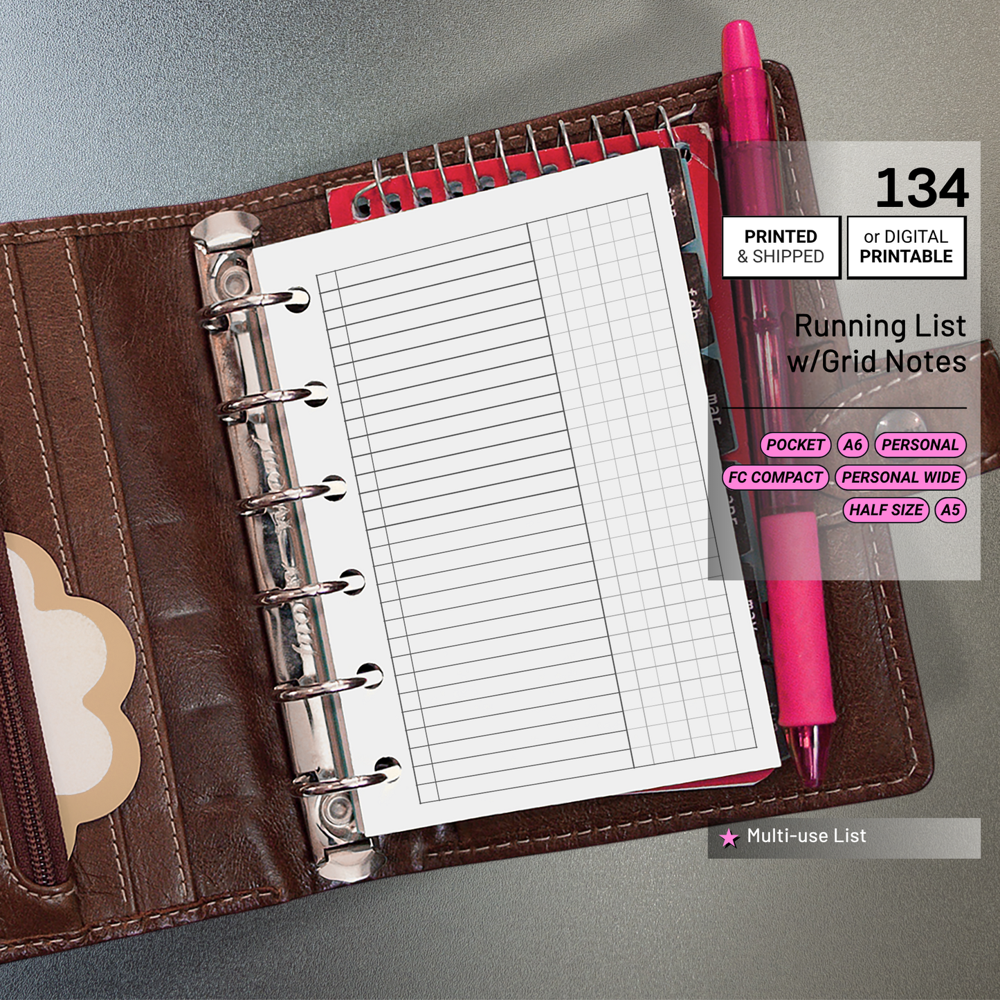 134: Running Task List w/ Grid Notes Column
