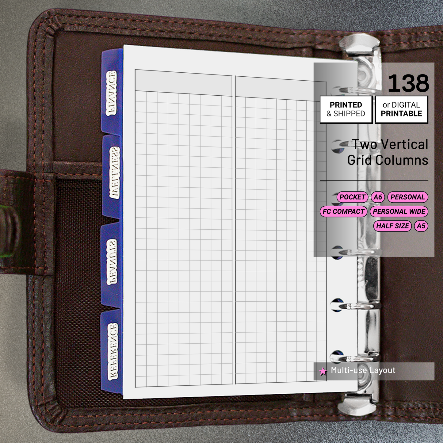 138: Two Vertical Grid Columns