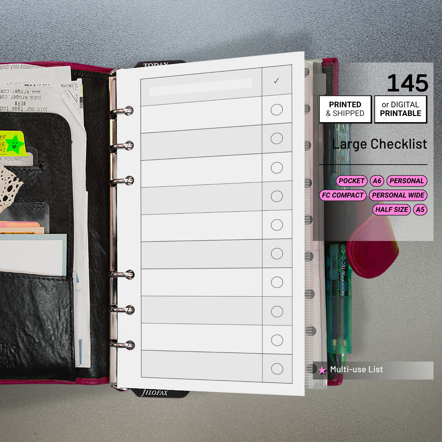 145: Large Checklist