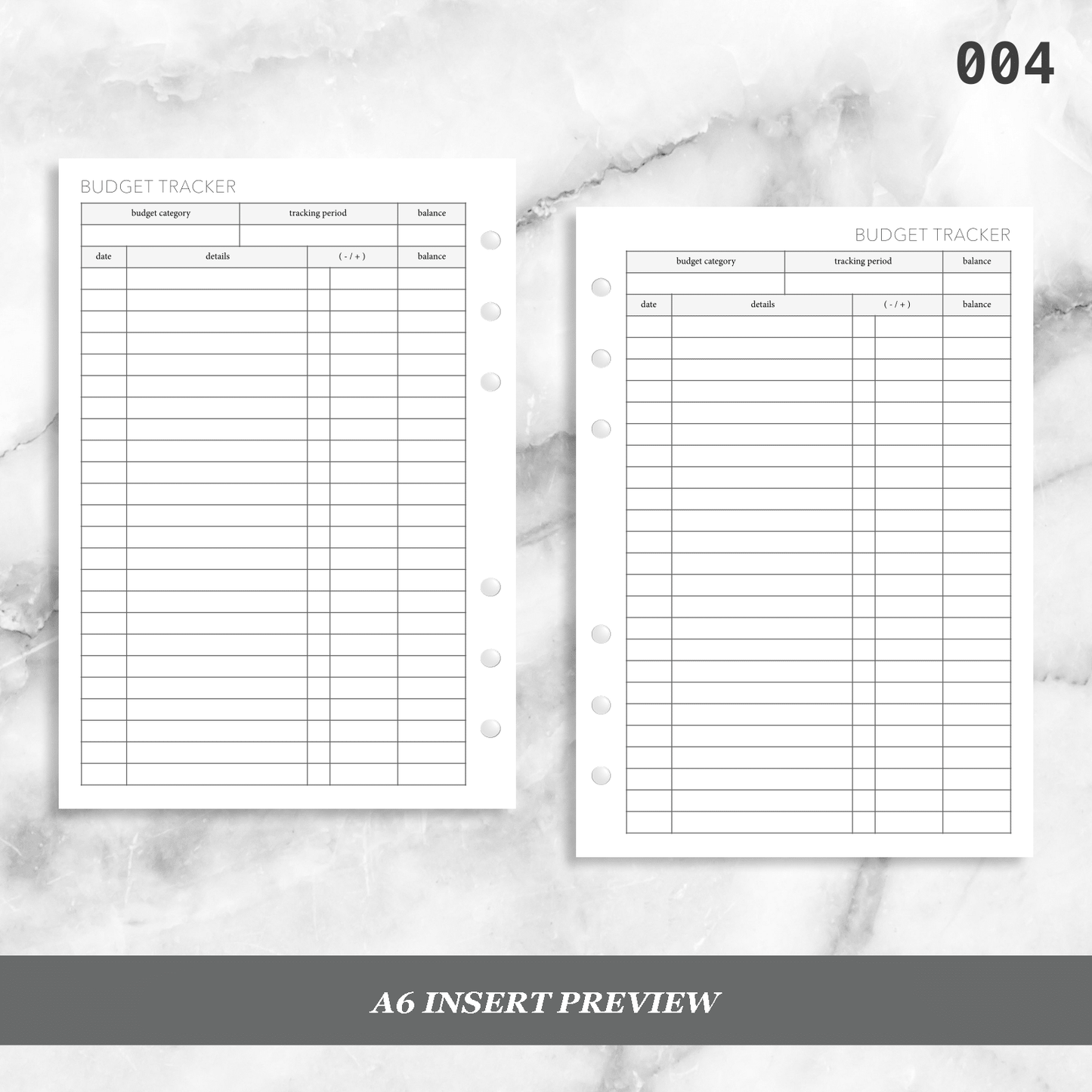 004: Budget Tracker 1PP
