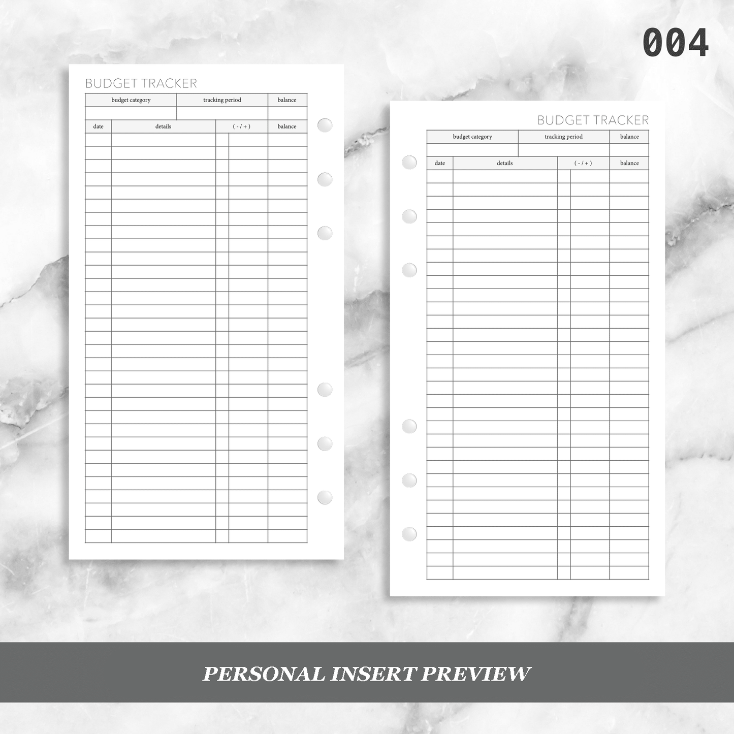 004: Budget Tracker 1PP