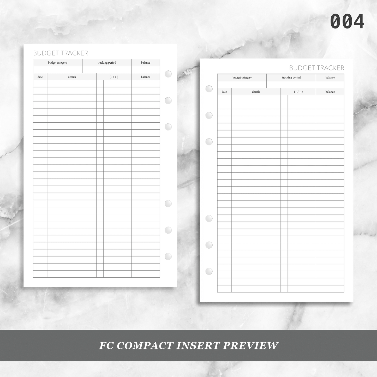 004: Budget Tracker 1PP