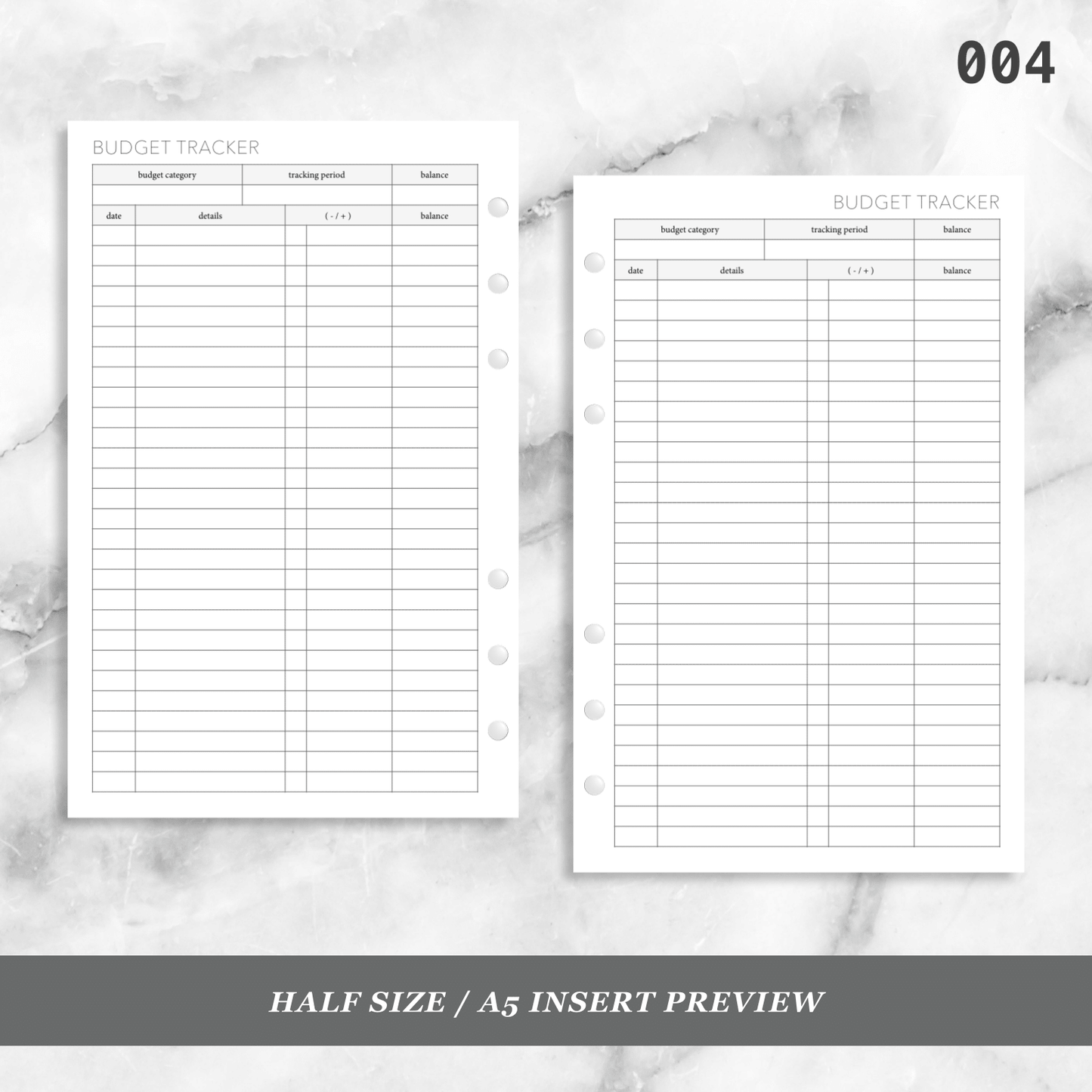 004: Budget Tracker 1PP