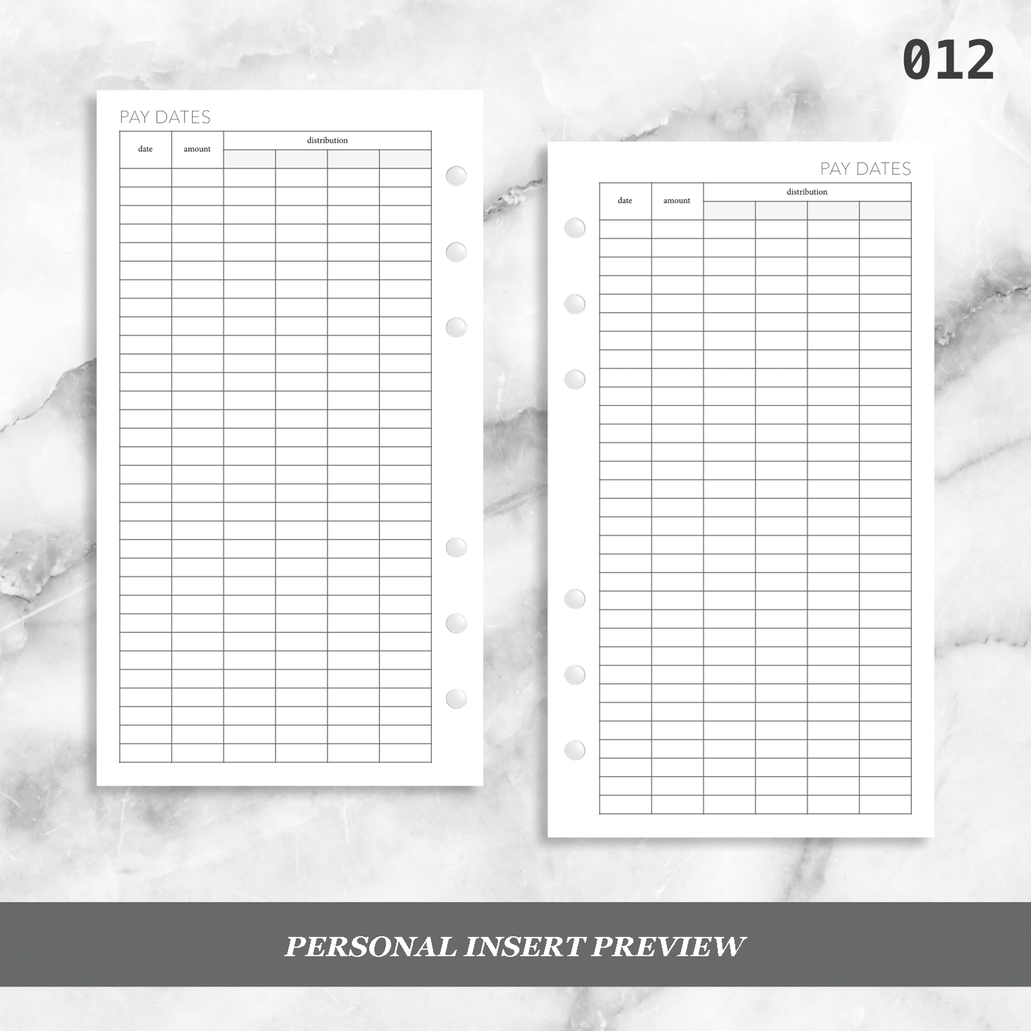 012: Pay Dates