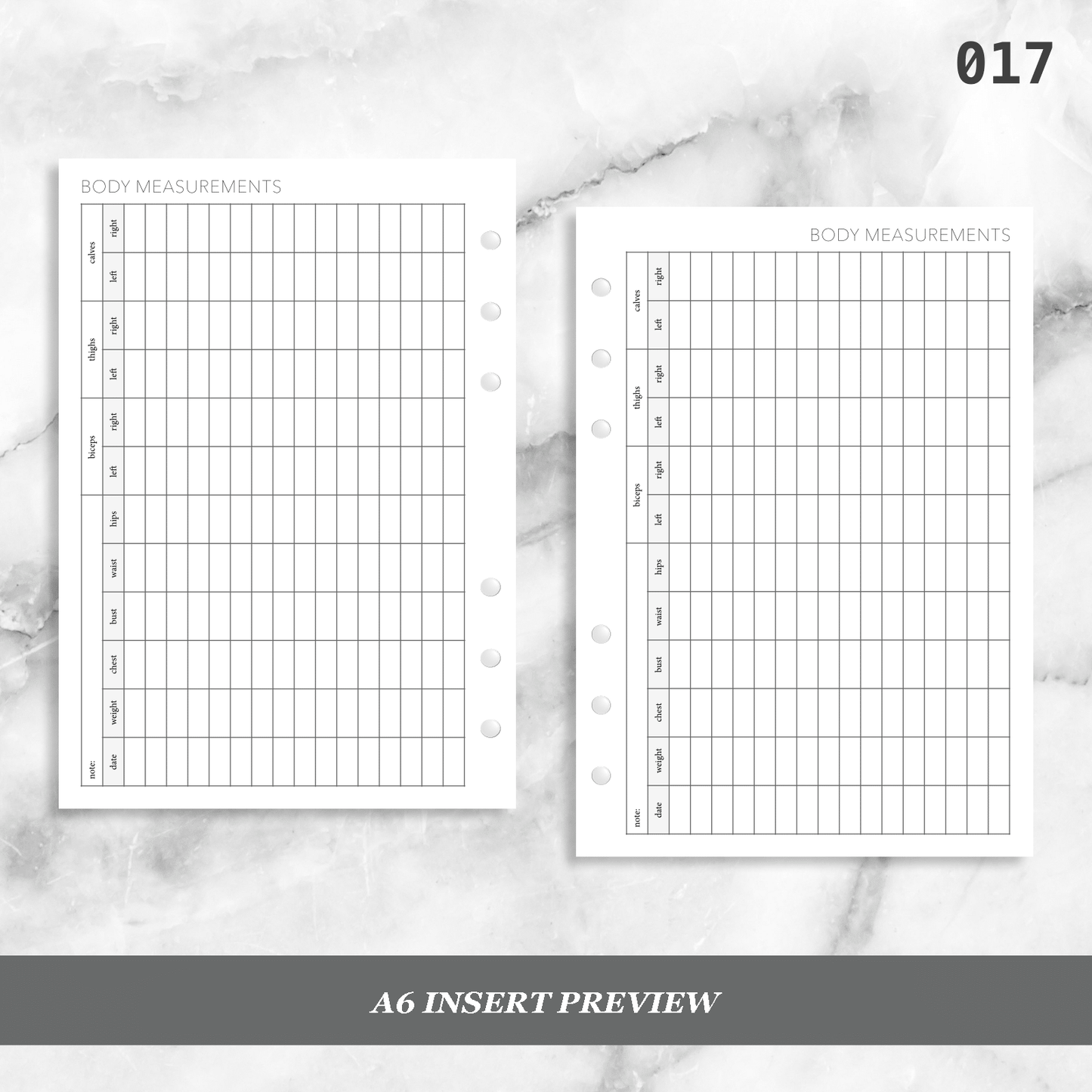 017: Body Measurements