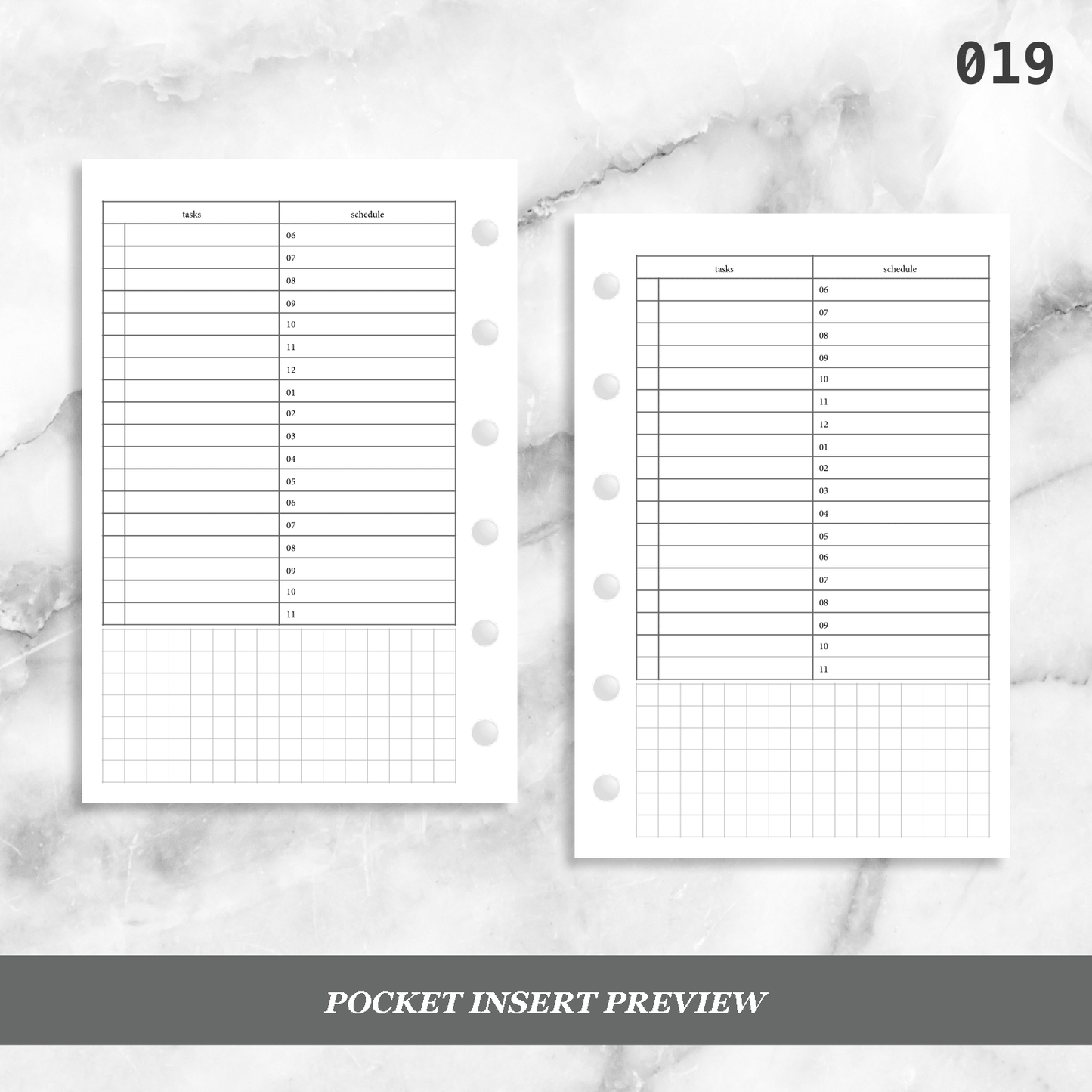 019: Daily Schedule & Tasks Do1P