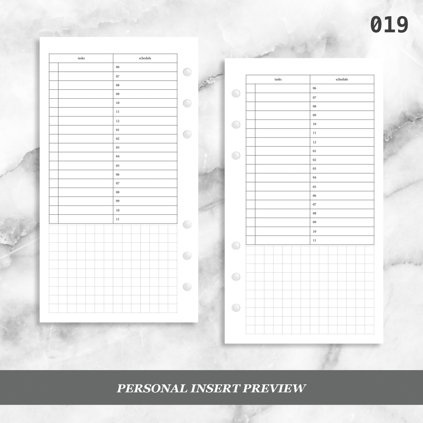 019: Daily Schedule & Tasks Do1P