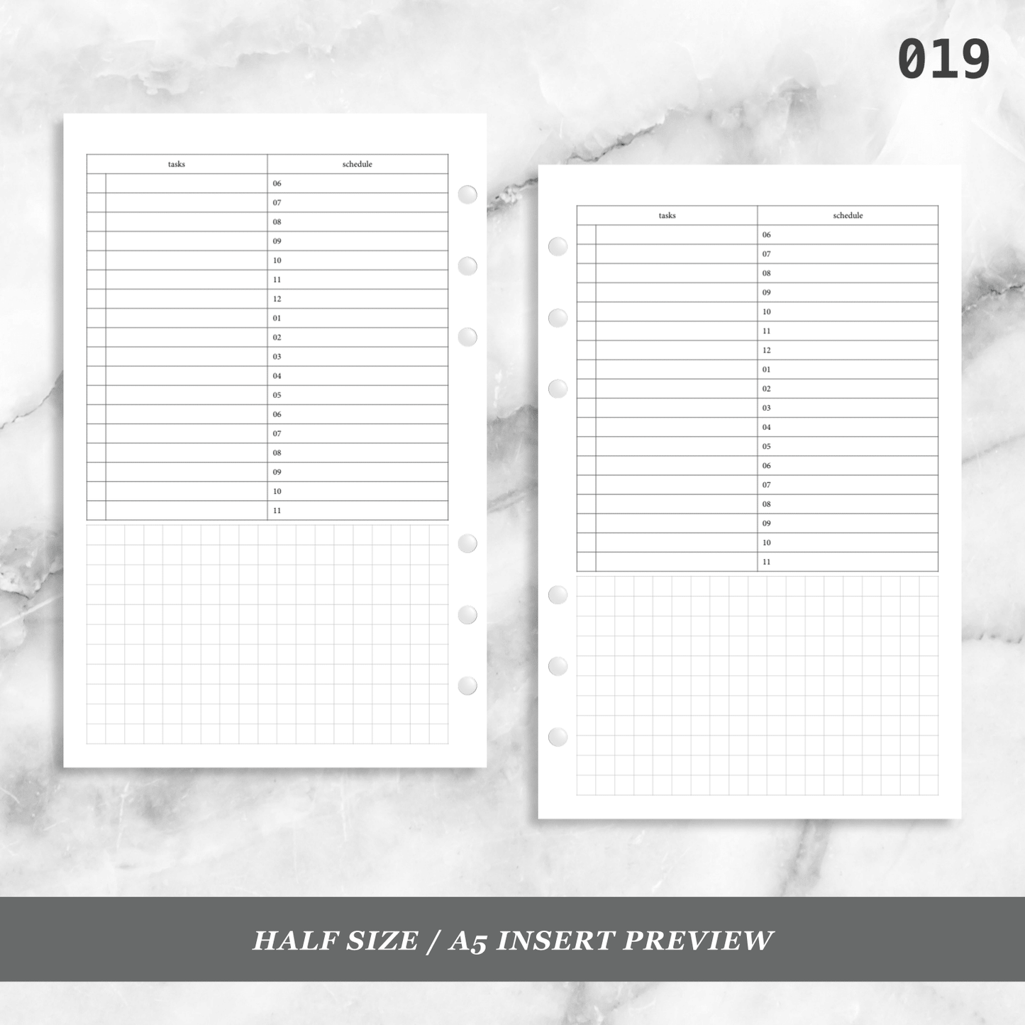 019: Daily Schedule & Tasks Do1P