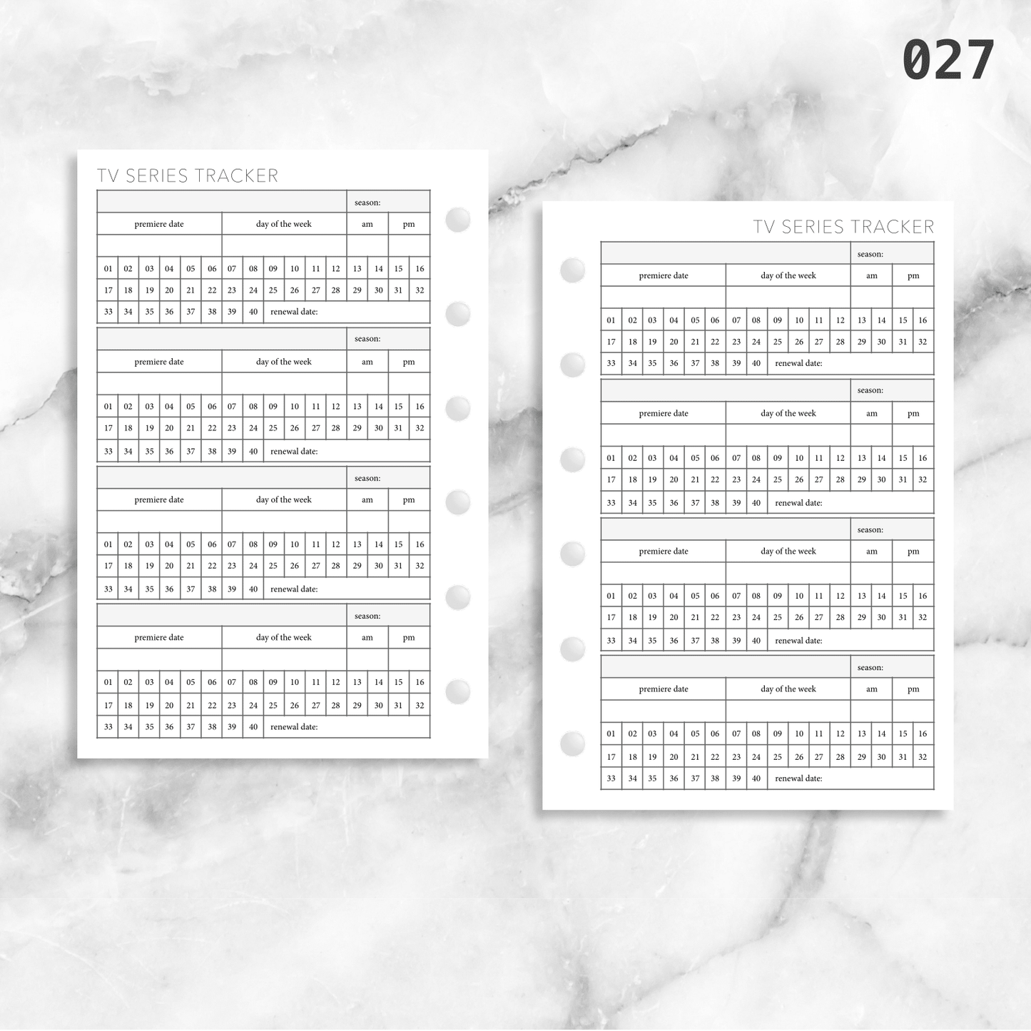 027: Series Tracker Detailed