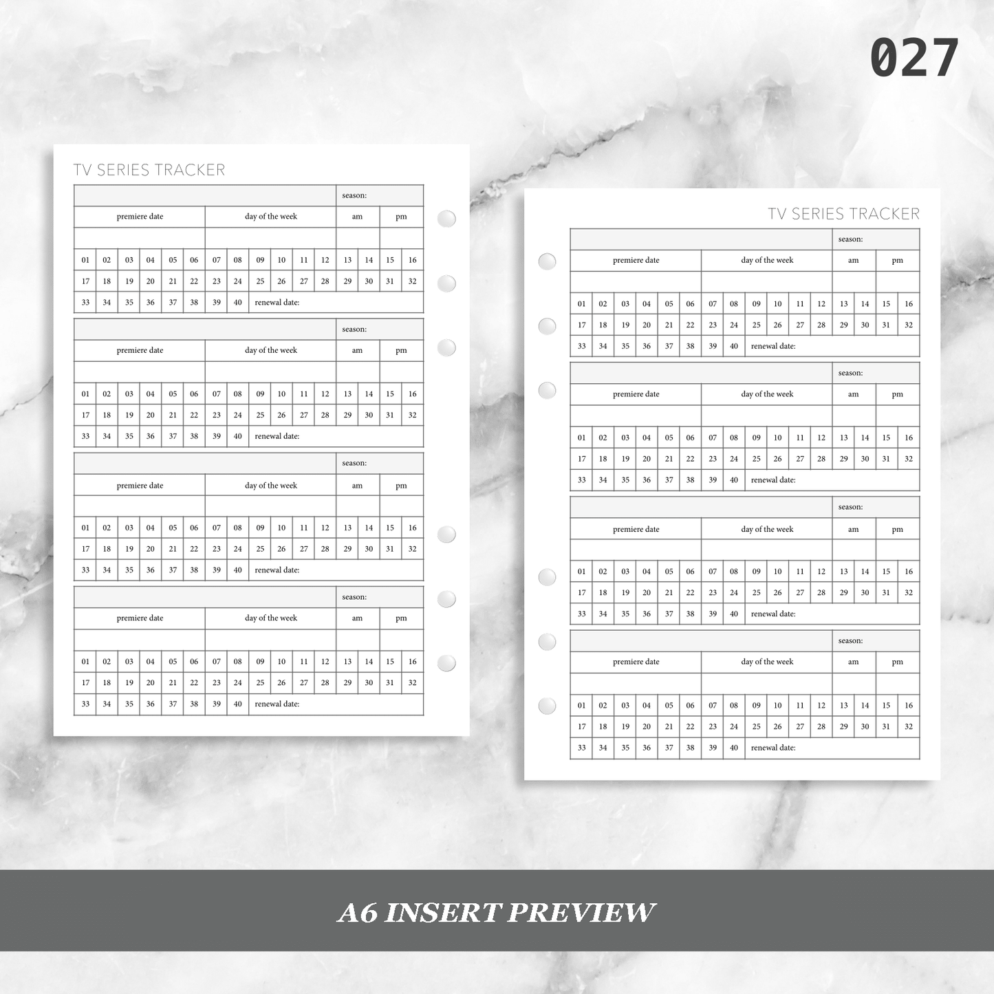 027: Series Tracker Detailed