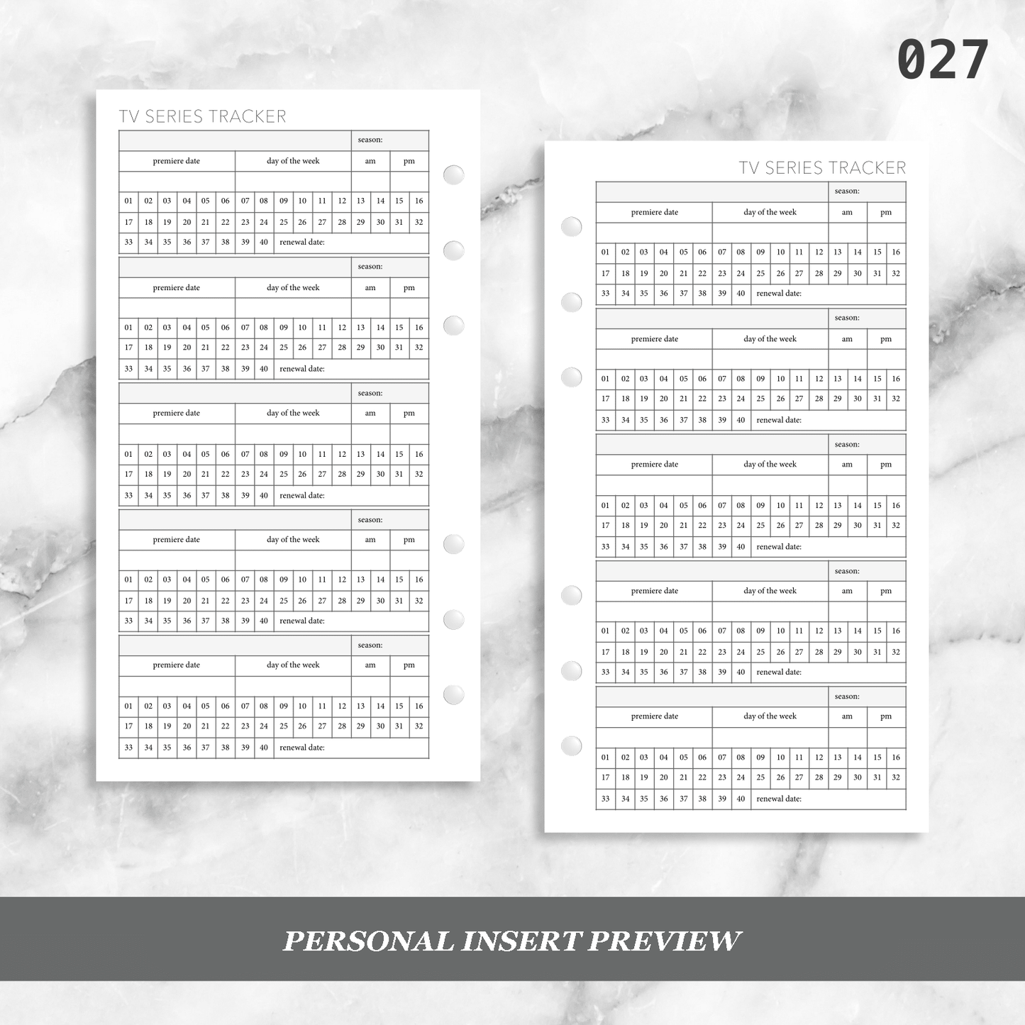 027: Series Tracker Detailed
