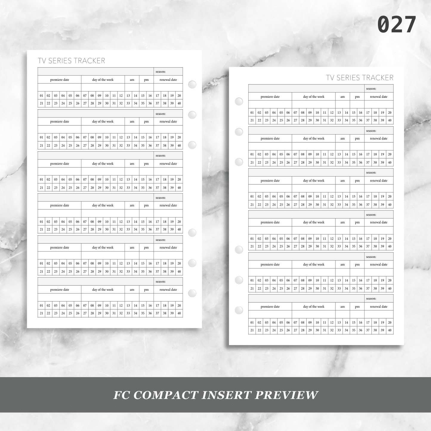 027: Series Tracker Detailed