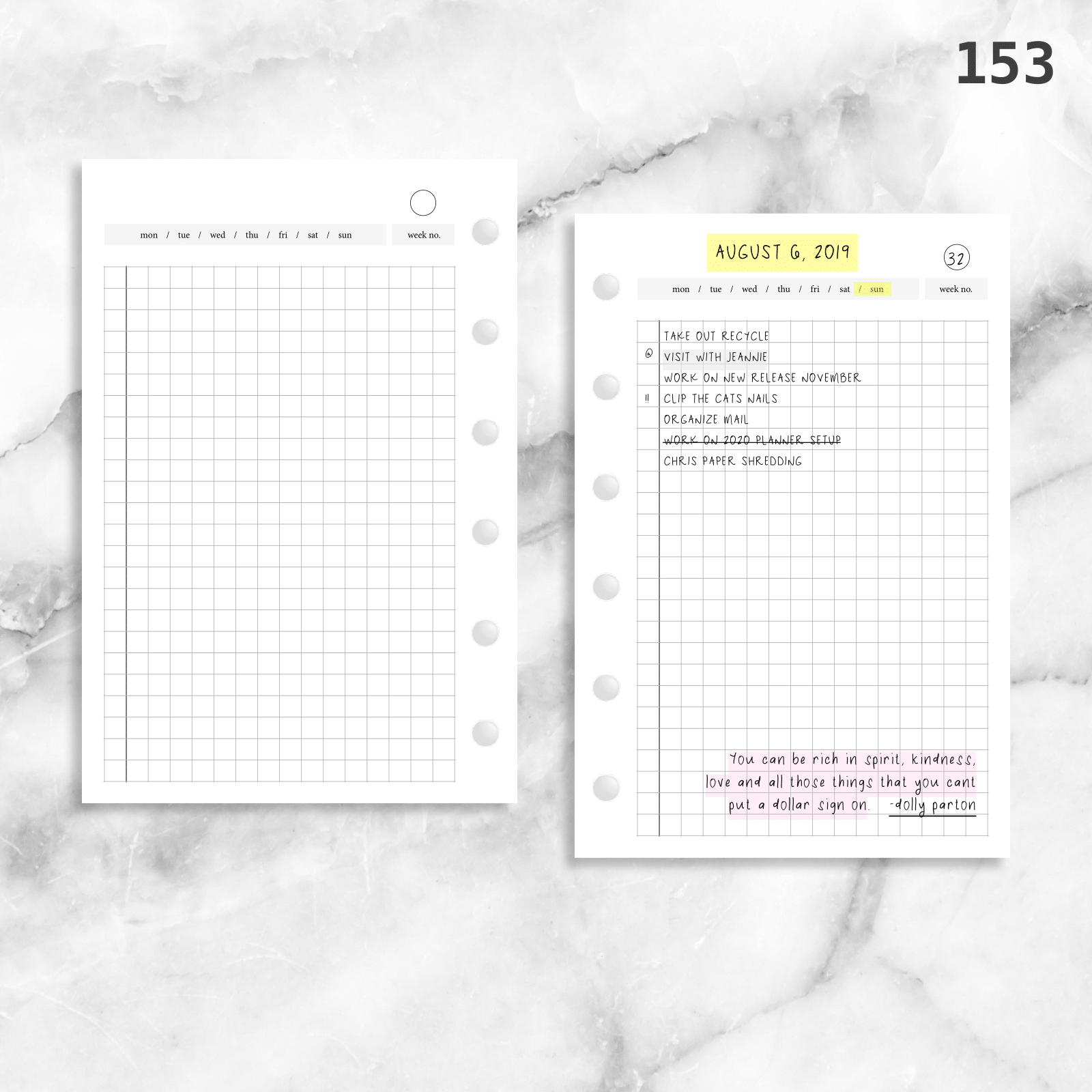 2024 Daily with Grid Planner Insert Dated DO1P