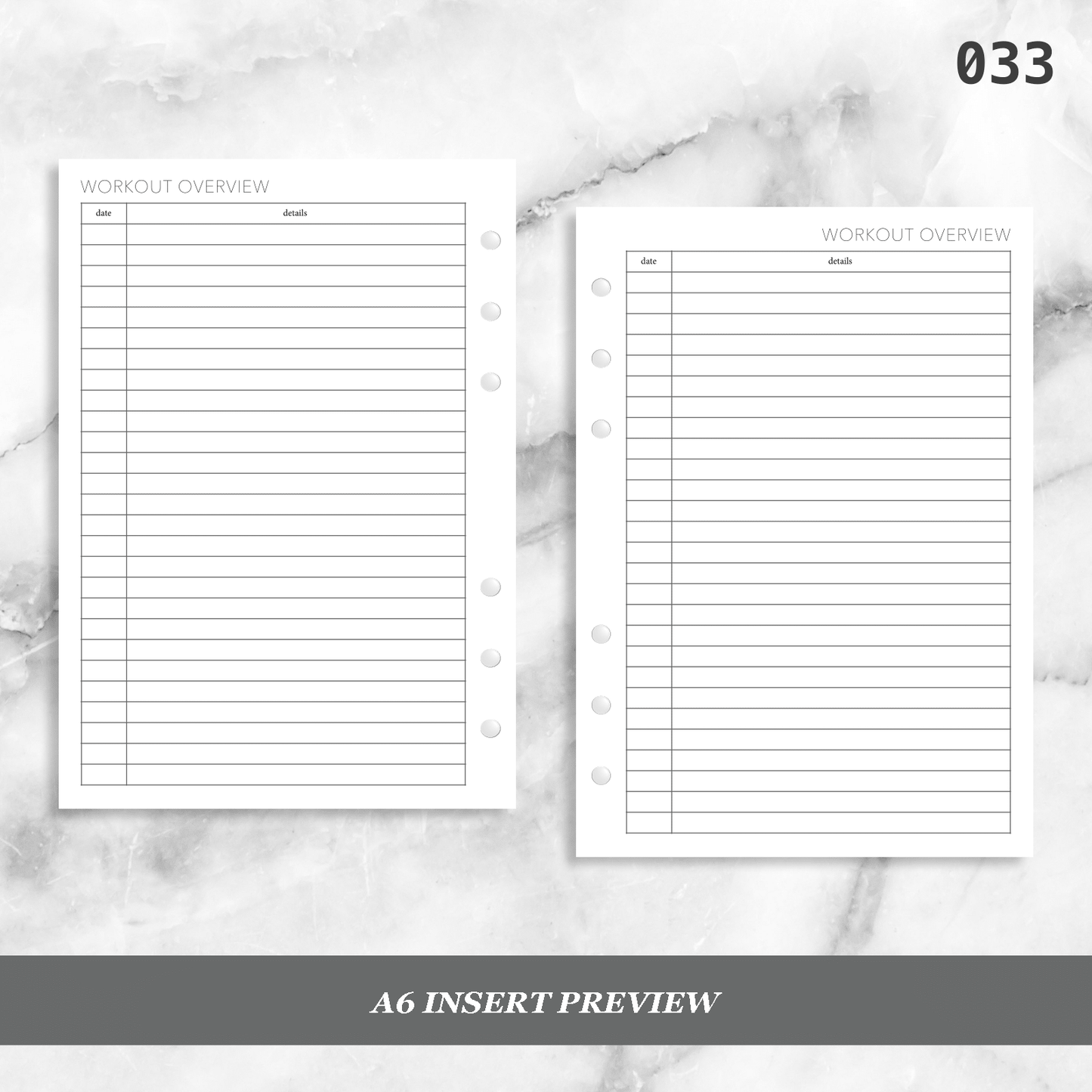 033: Workout Overview