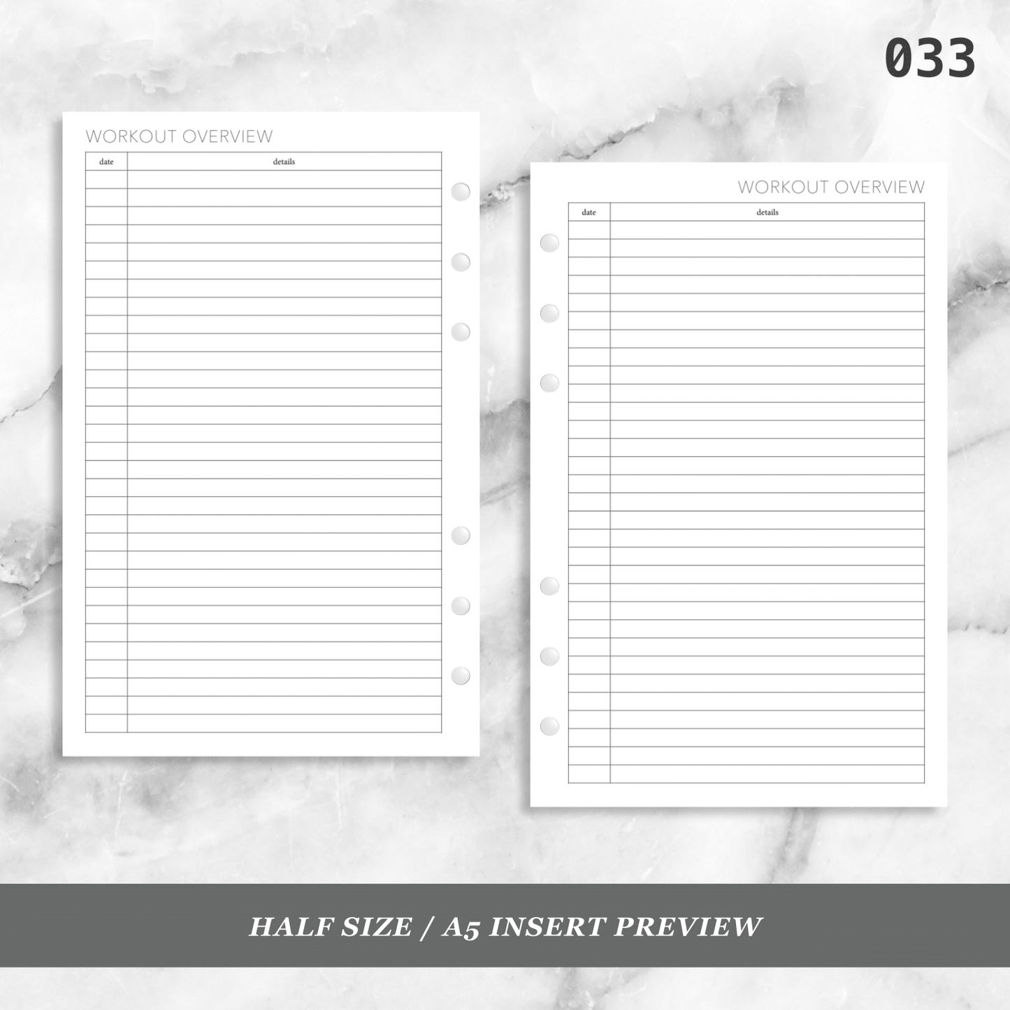 033: Workout Overview