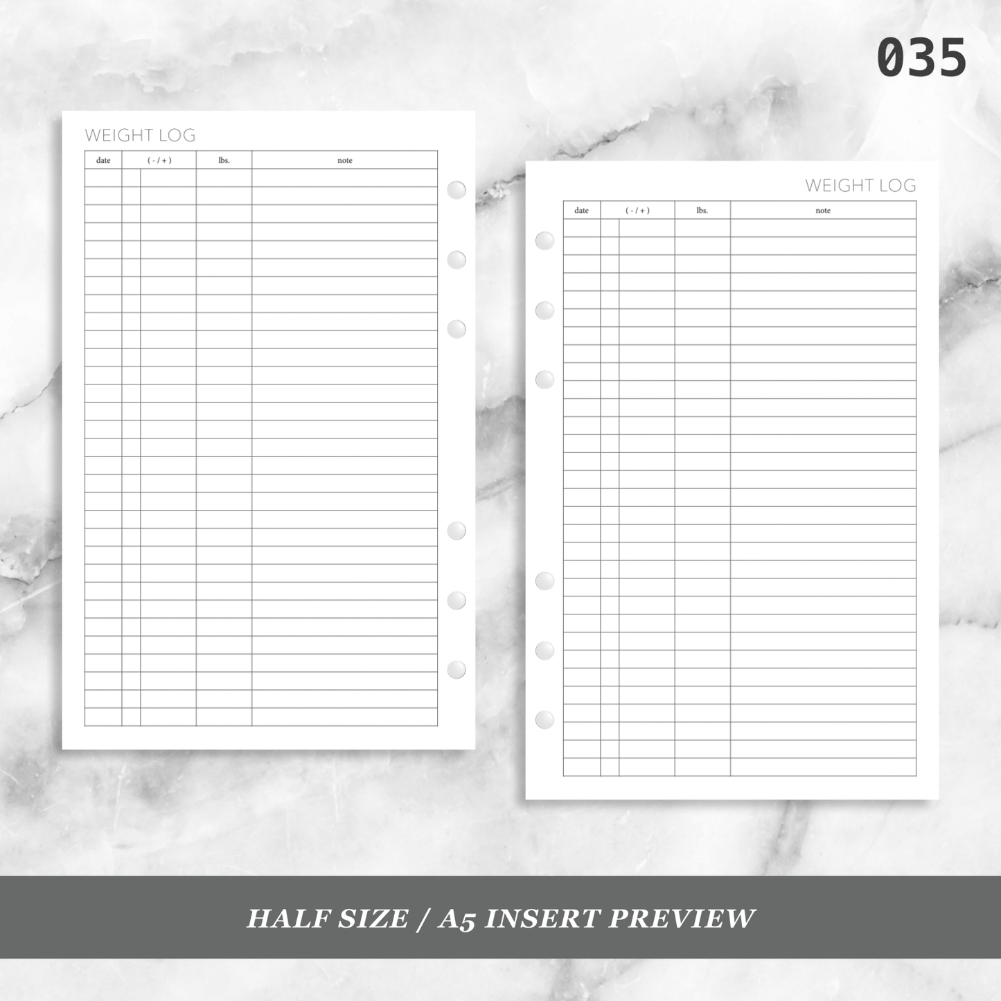 035: Weight Log