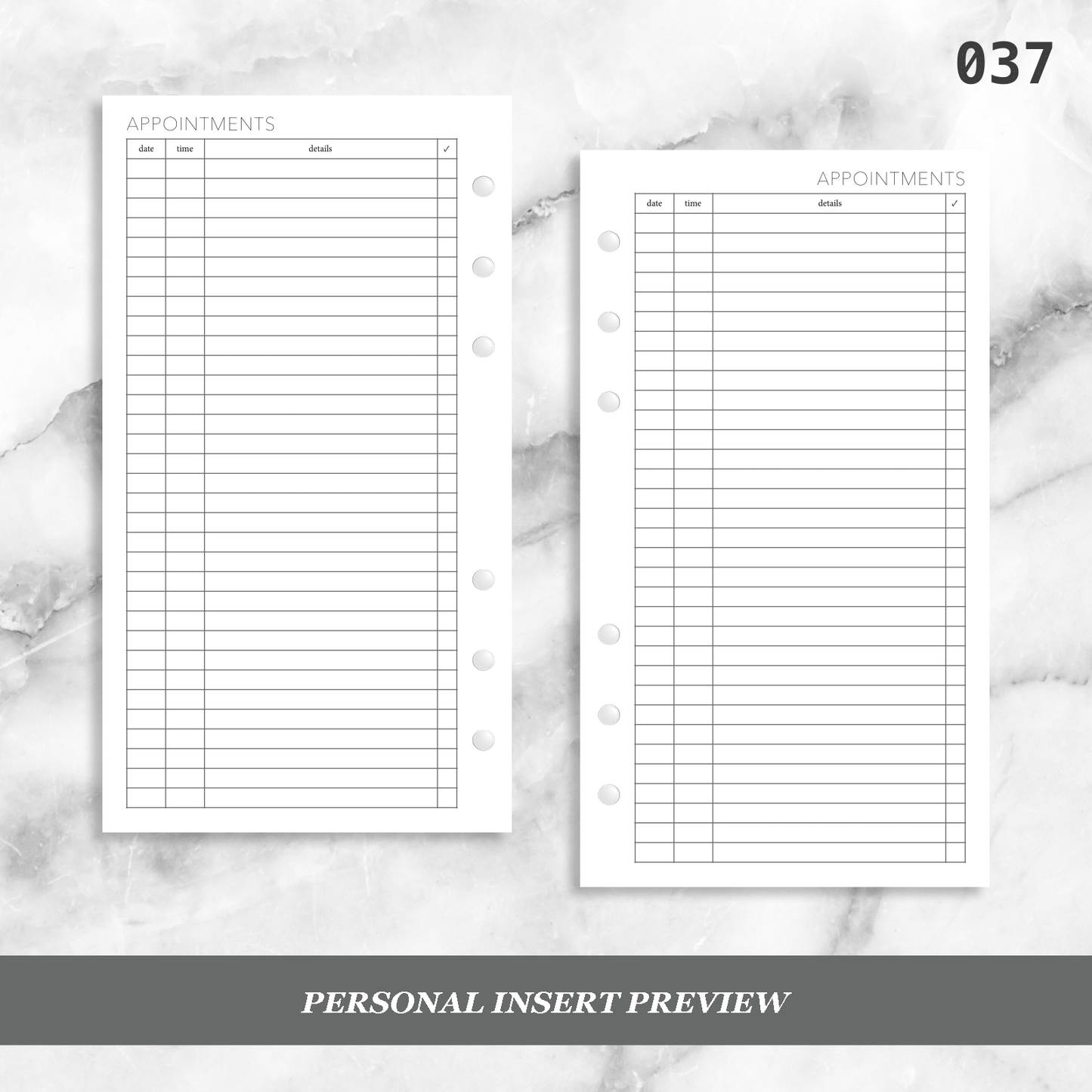 037: Appointments
