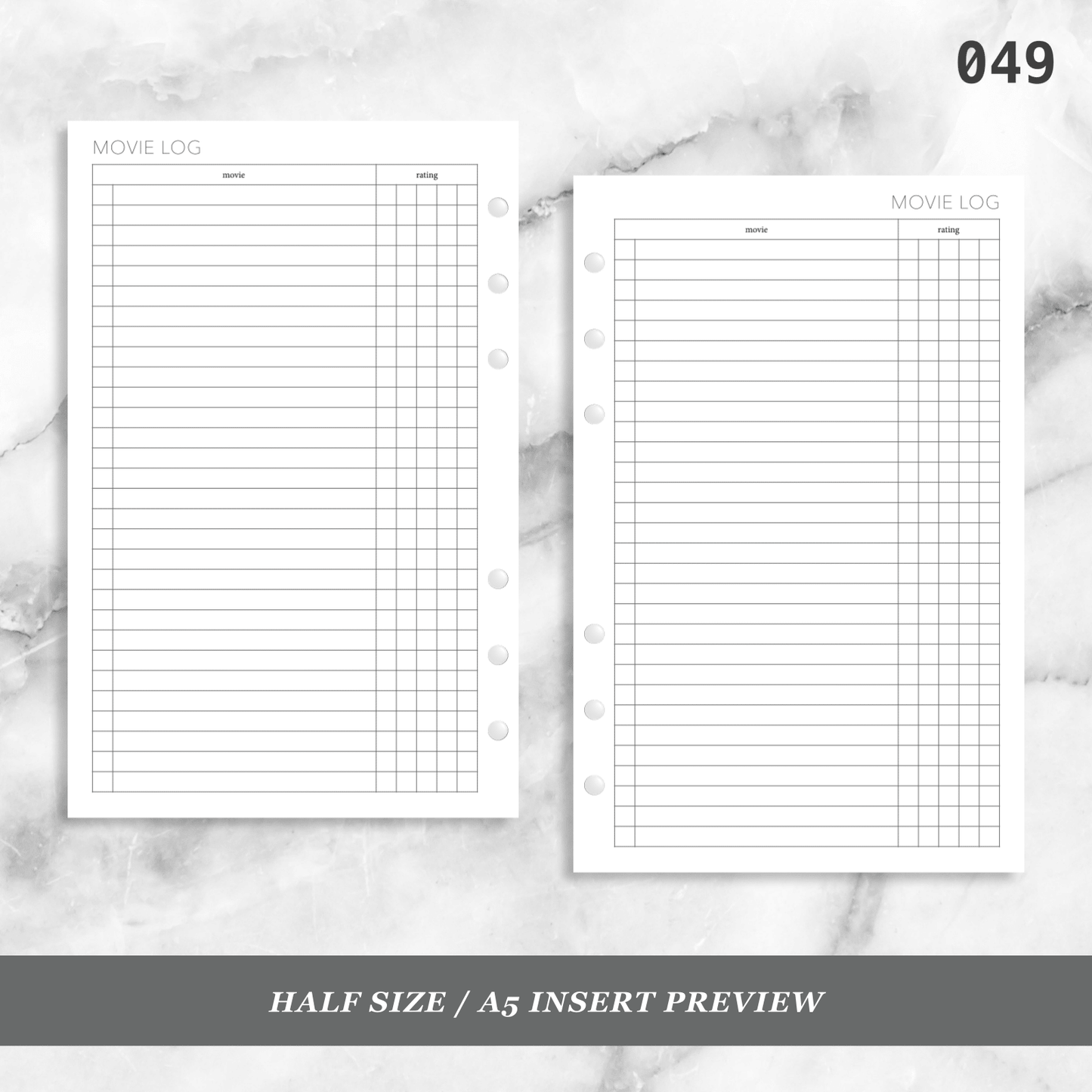 049: Movie Log
