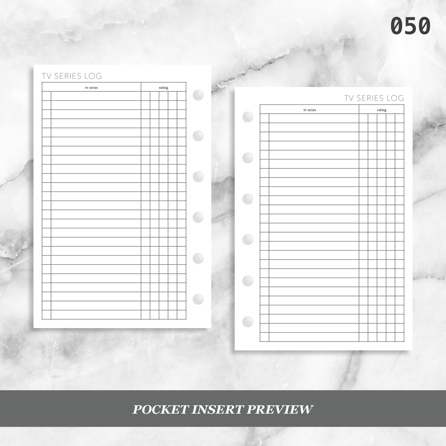 050: TV Series Log