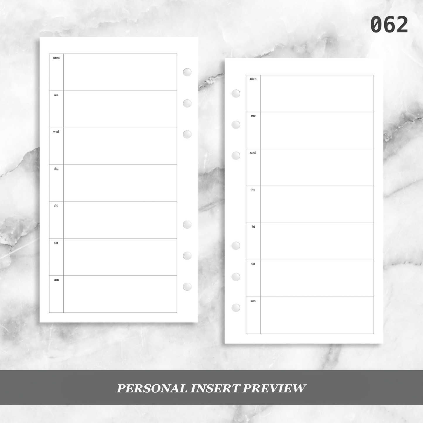 062: Horizontal Weekly Wo1P