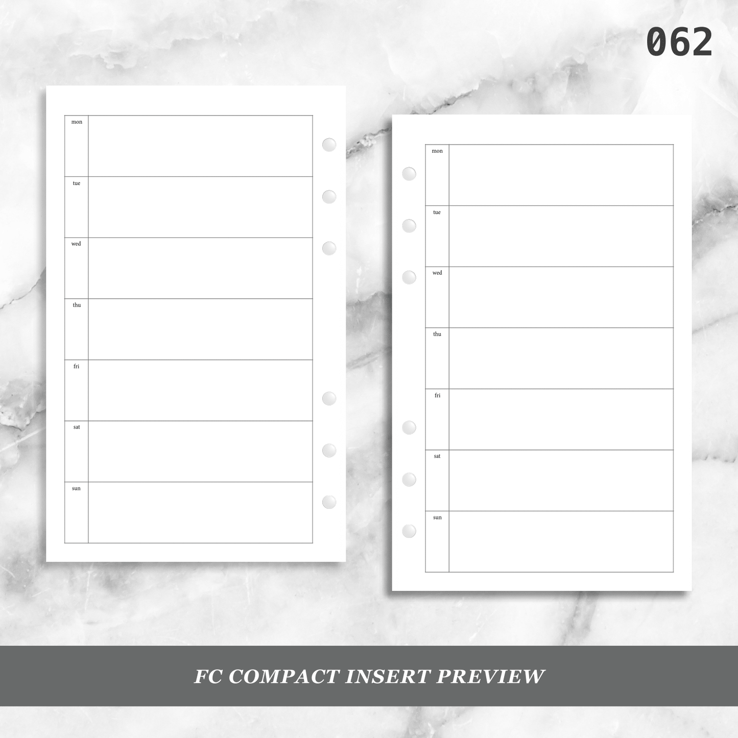 062: Horizontal Weekly Wo1P