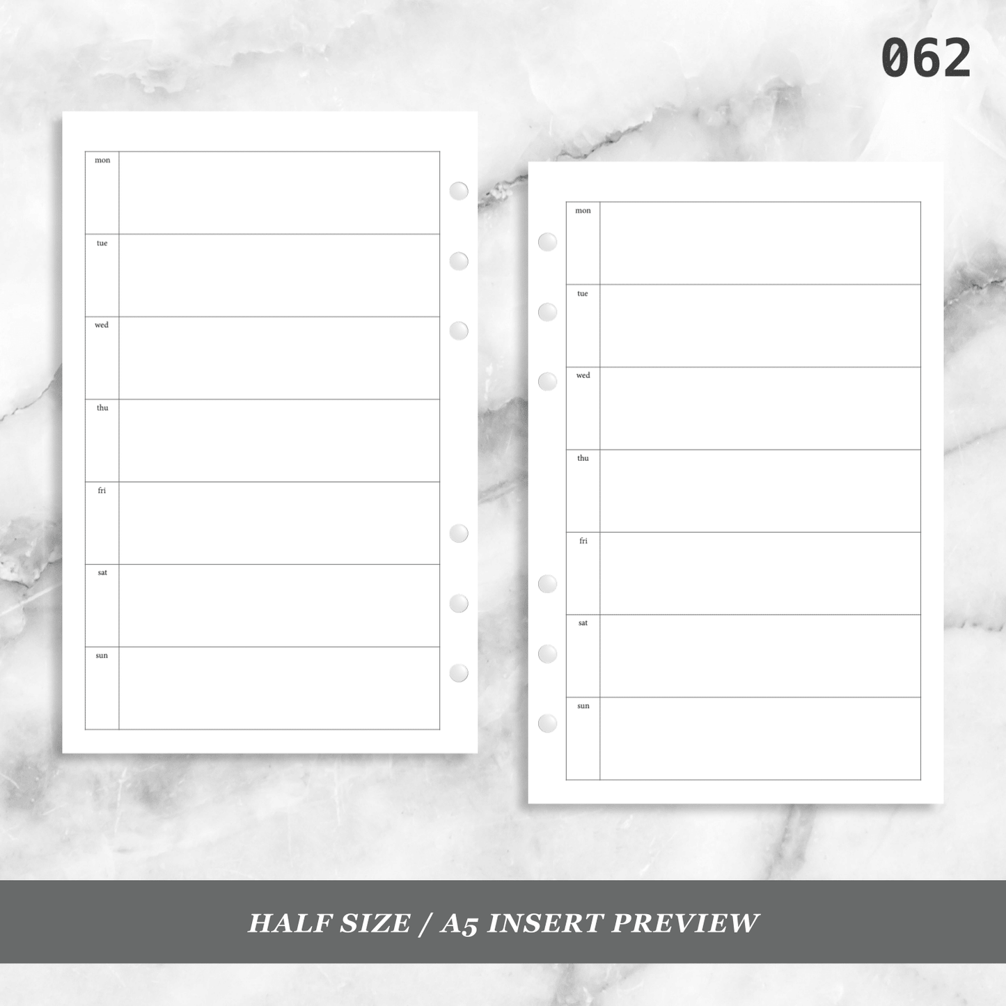 062: Horizontal Weekly Wo1P