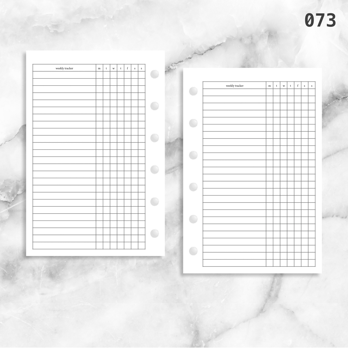 073: Weekly Daily Habit Tracker 1PP