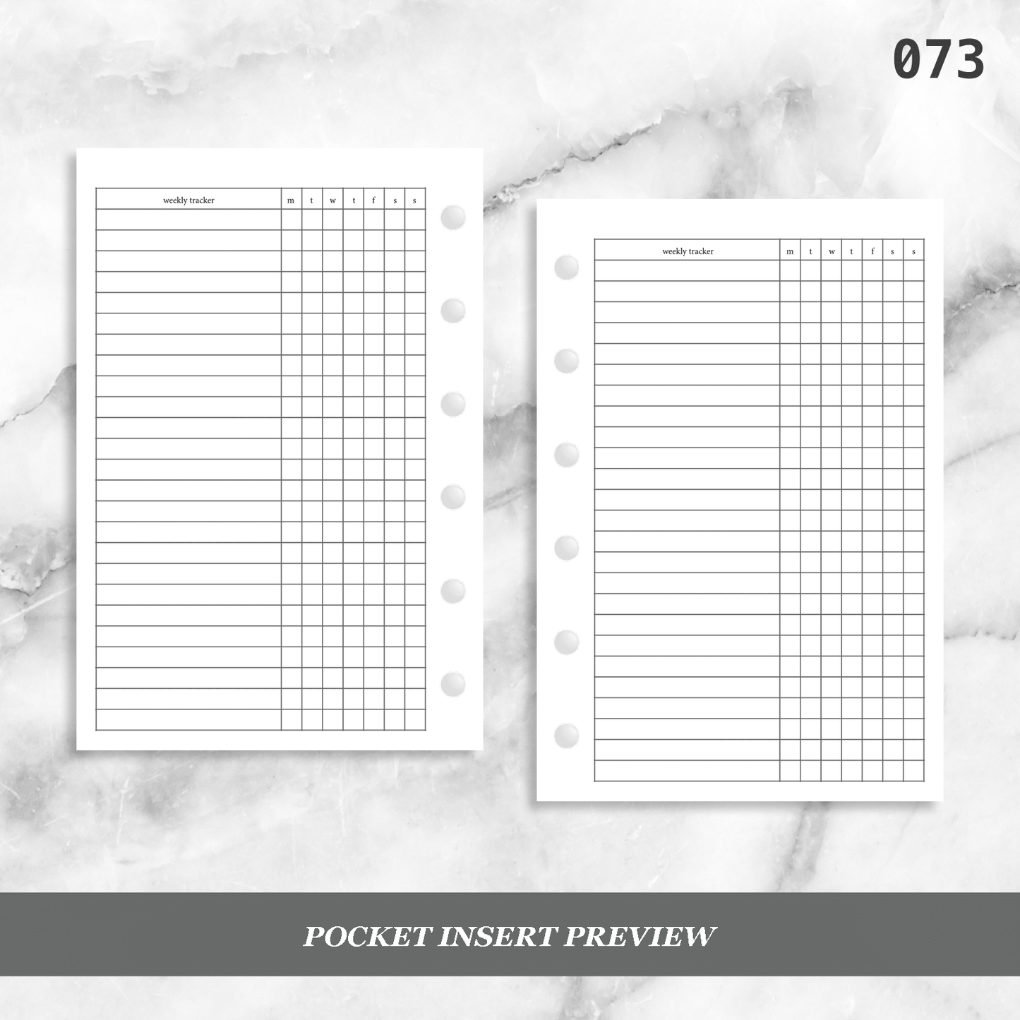 073: Weekly Daily Habit Tracker 1PP
