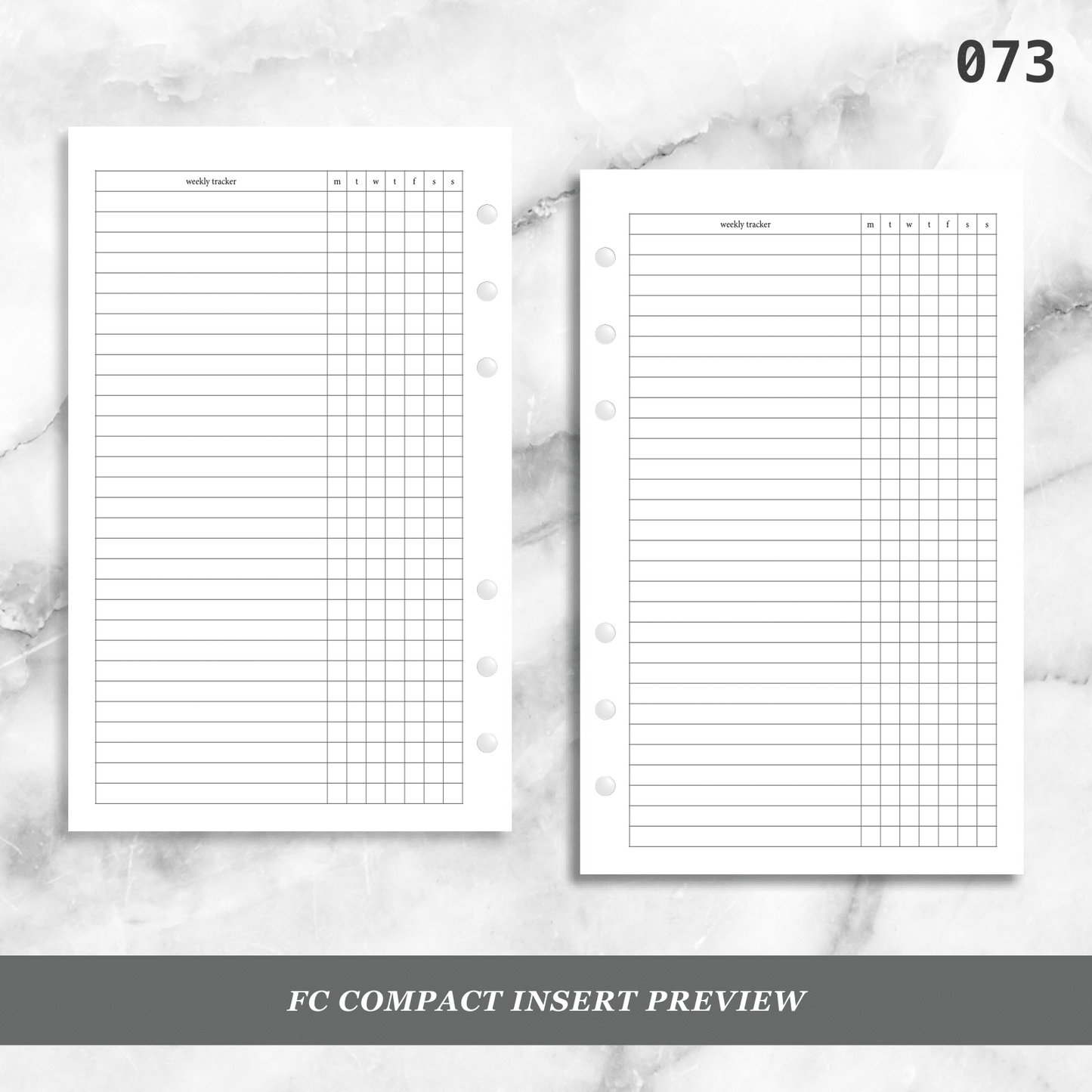 073: Weekly Daily Habit Tracker 1PP