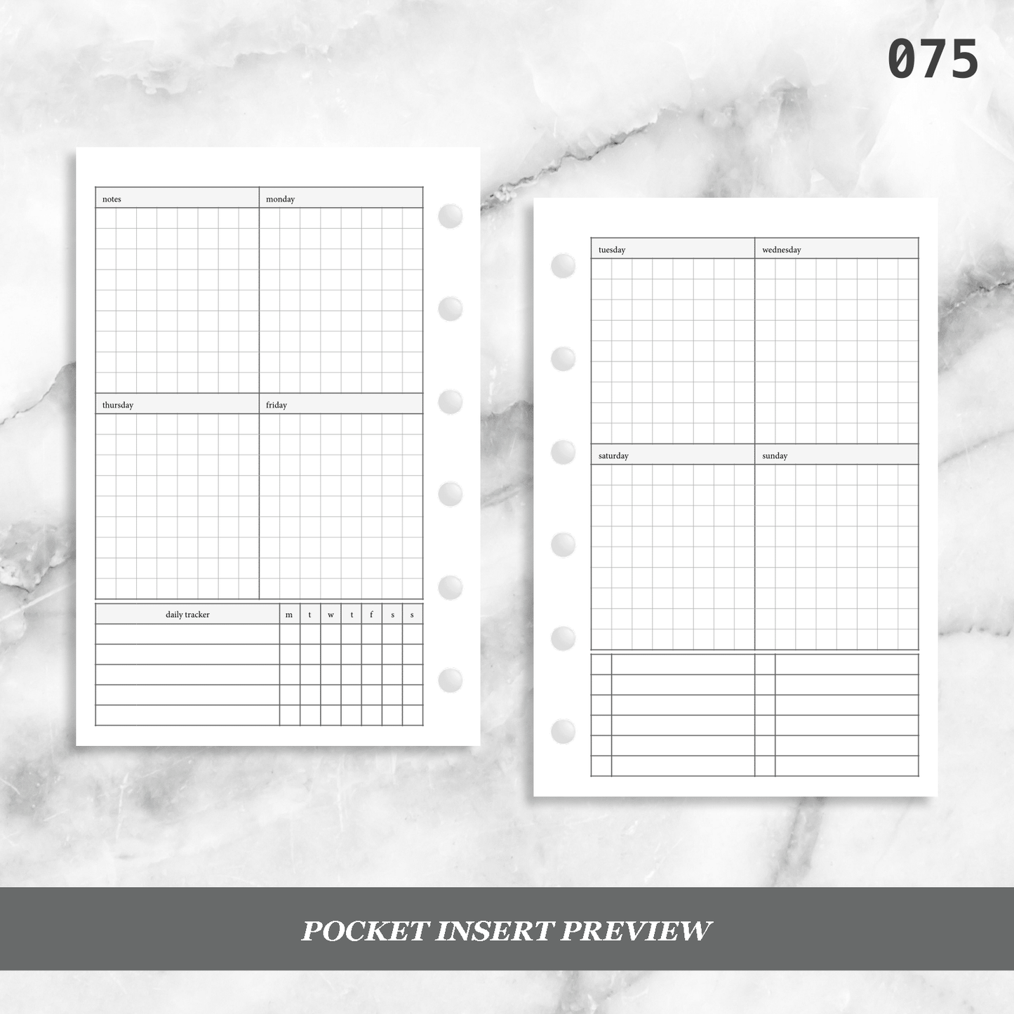 075: Vertical Weekly w/ Tracker & Tasks Wo2P