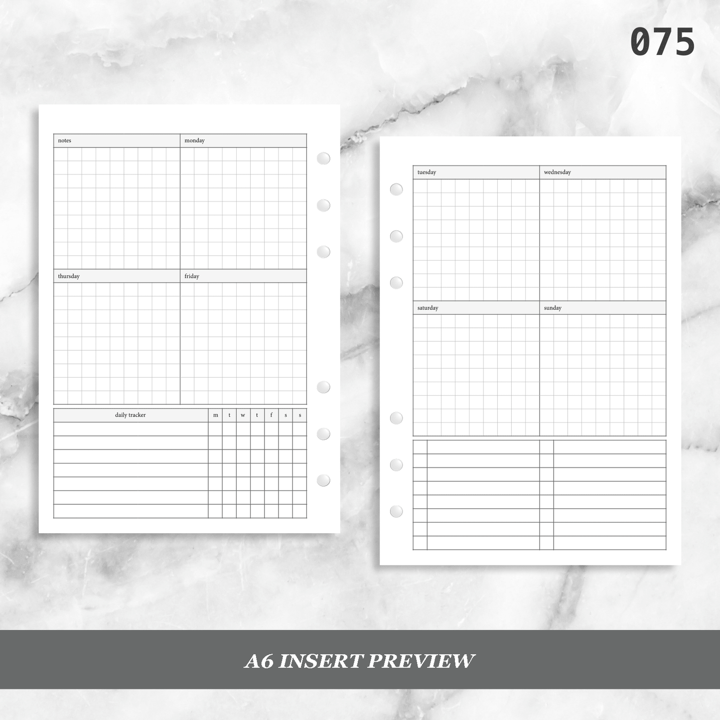 075: Vertical Weekly w/ Tracker & Tasks Wo2P