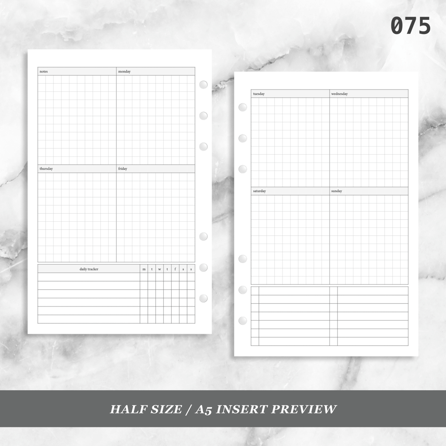 075: Vertical Weekly w/ Tracker & Tasks Wo2P