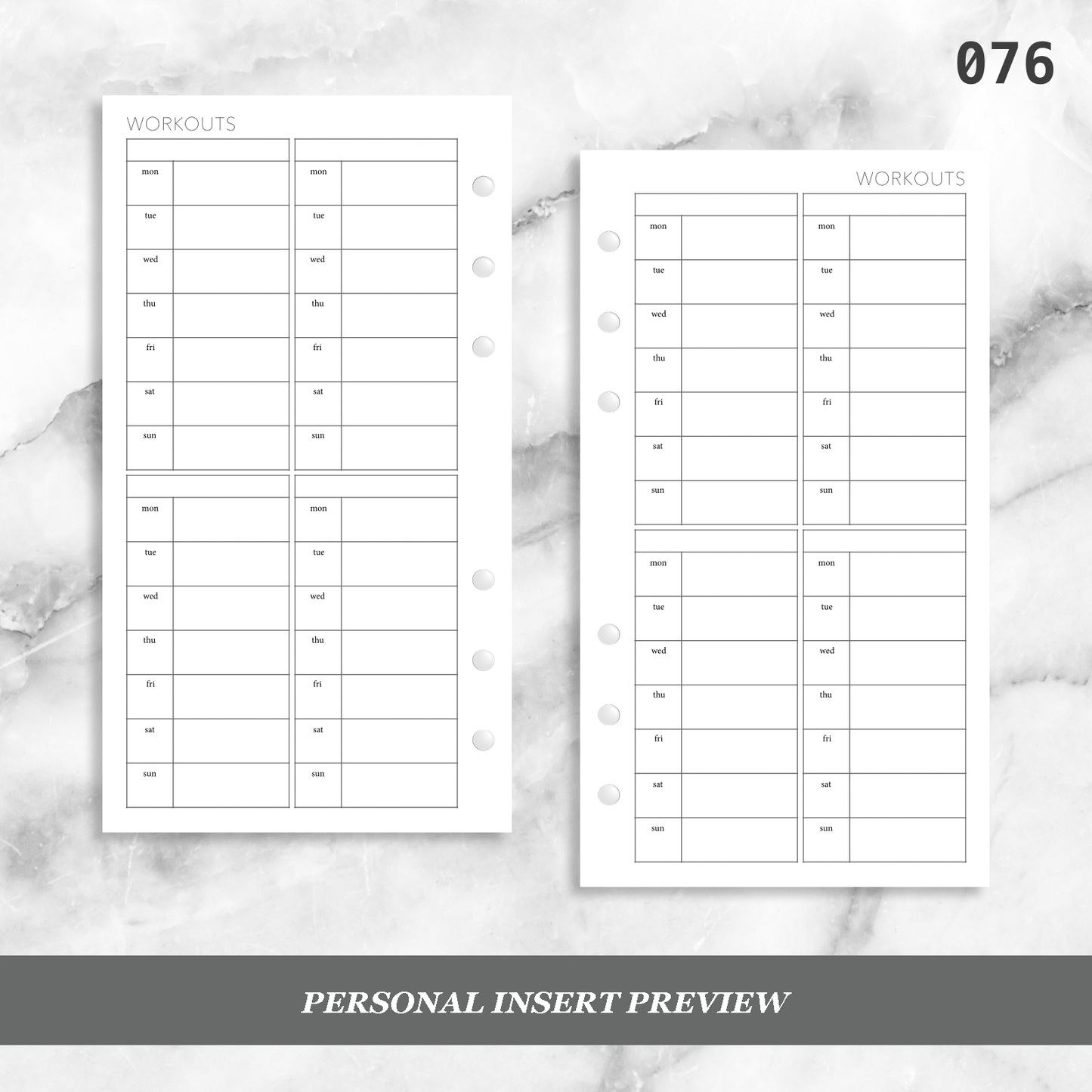 076: Weekly Workouts 4PP
