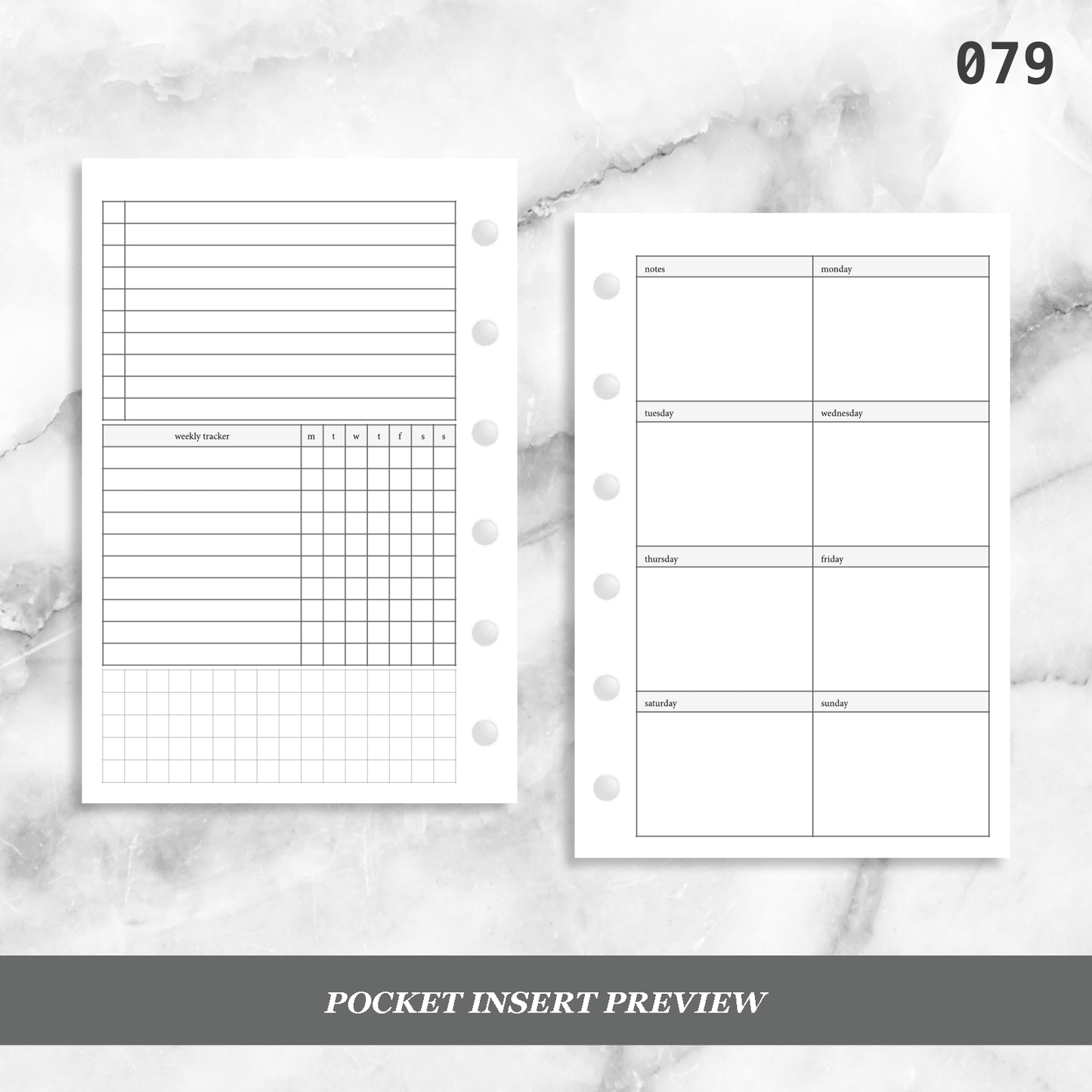 079: Vertical Weekly w/ Tracker & Tasks Wo1P Wo2P