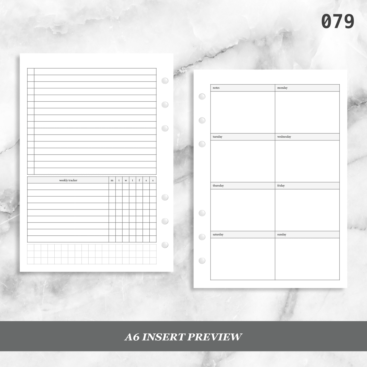 079: Vertical Weekly w/ Tracker & Tasks Wo1P Wo2P