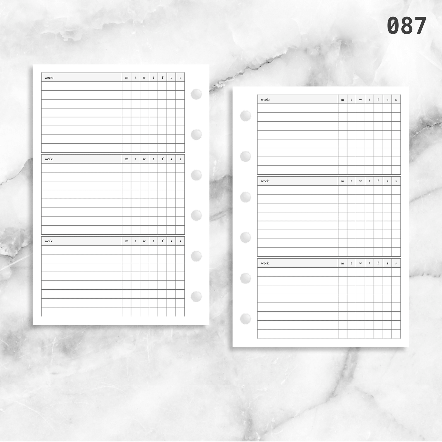 087: Weekly Daily Habit Tracker 3PP