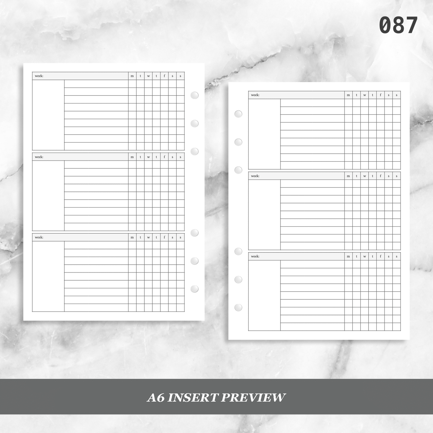 087: Weekly Daily Habit Tracker 3PP