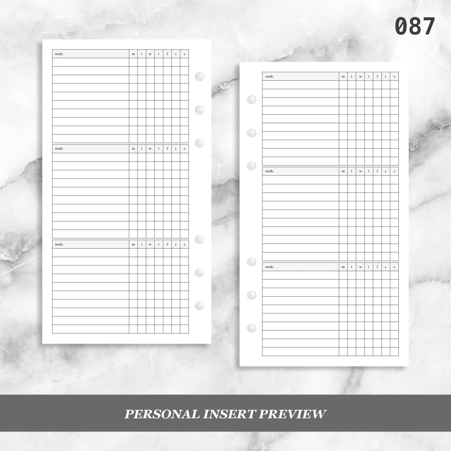 087: Weekly Daily Habit Tracker 3PP