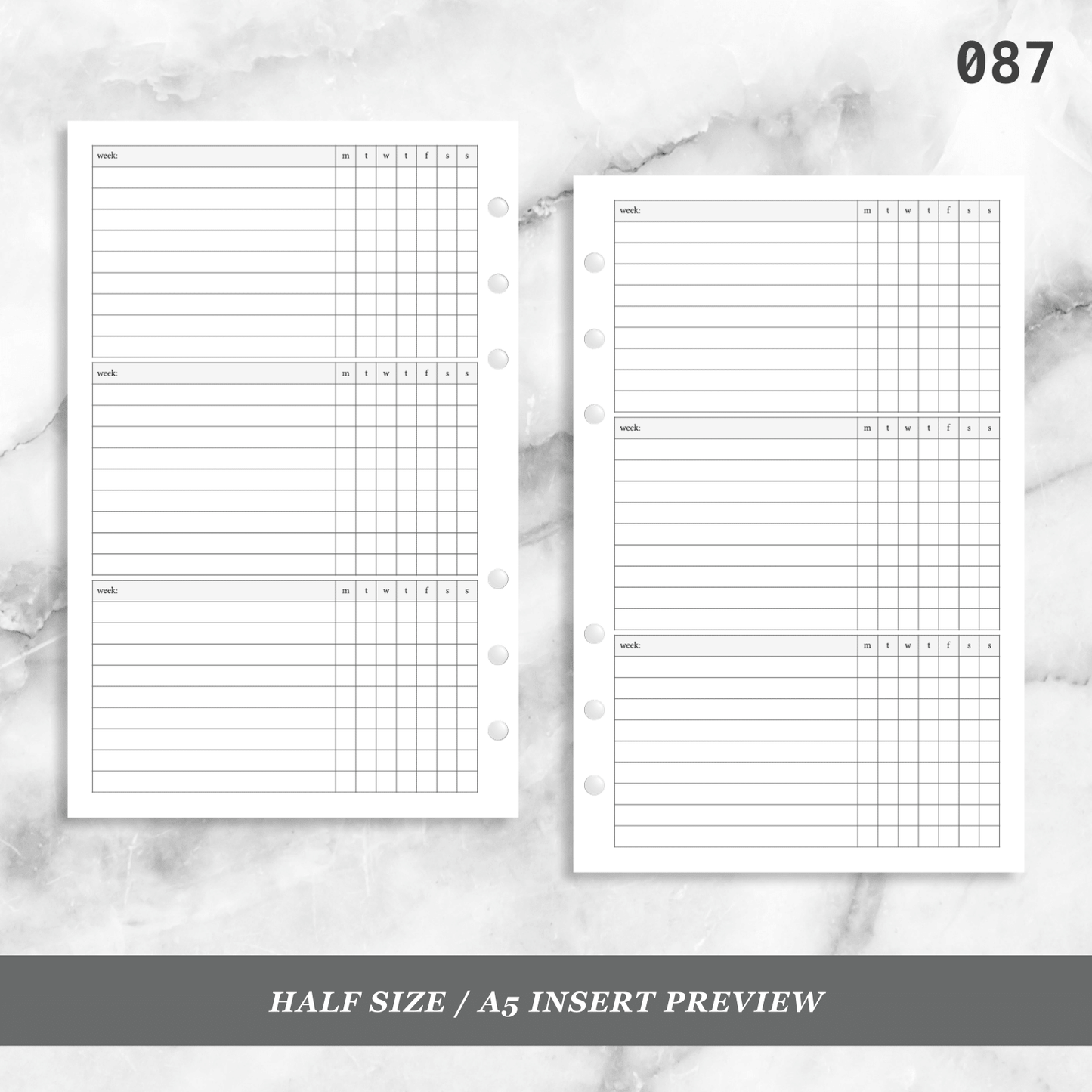 087: Weekly Daily Habit Tracker 3PP