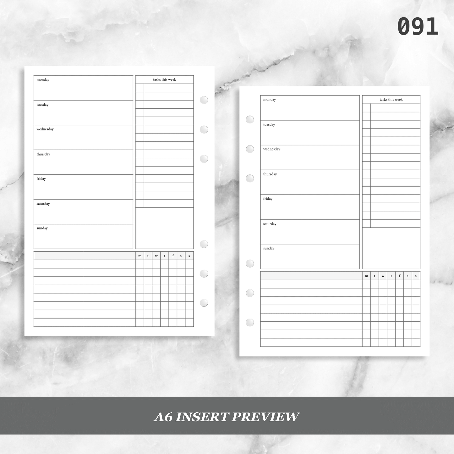 091: Small Weekly w/ Tracker & Tasks Wo1P