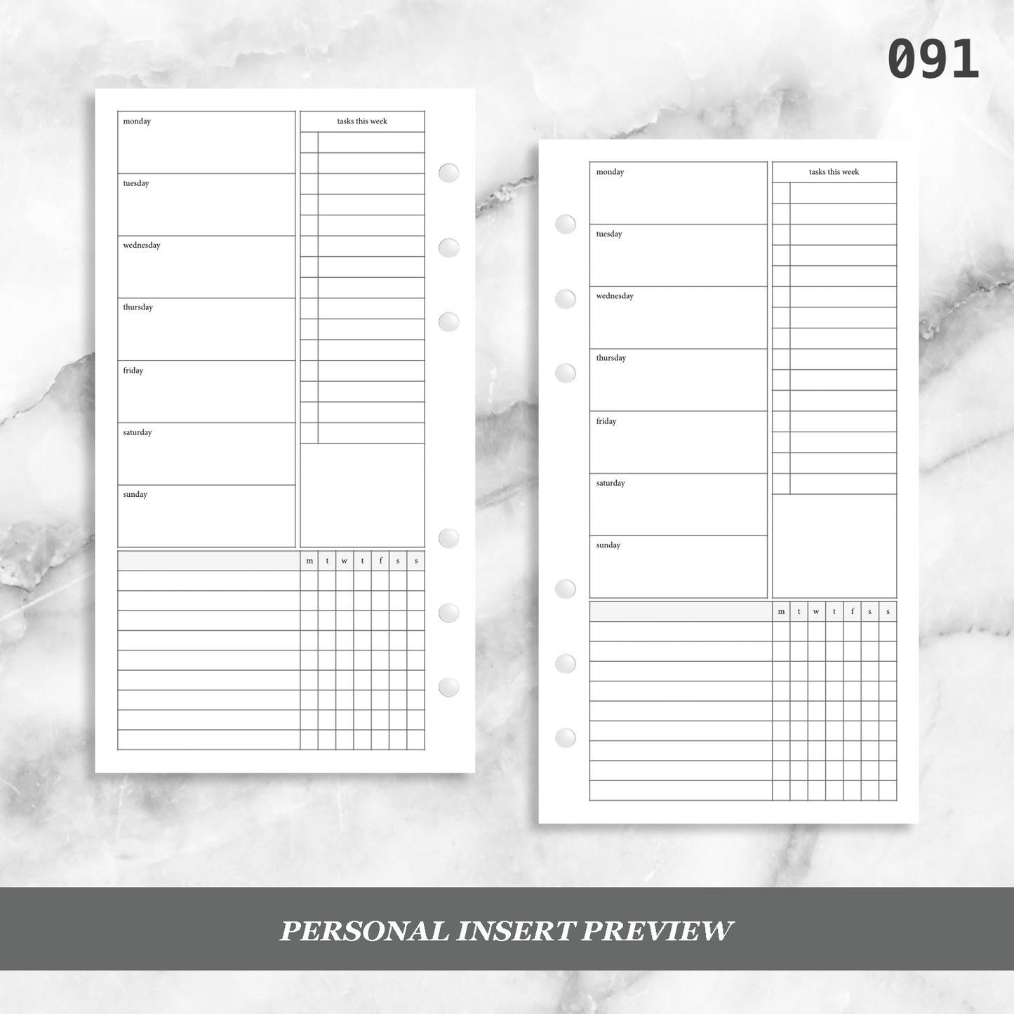 091: Small Weekly w/ Tracker & Tasks Wo1P